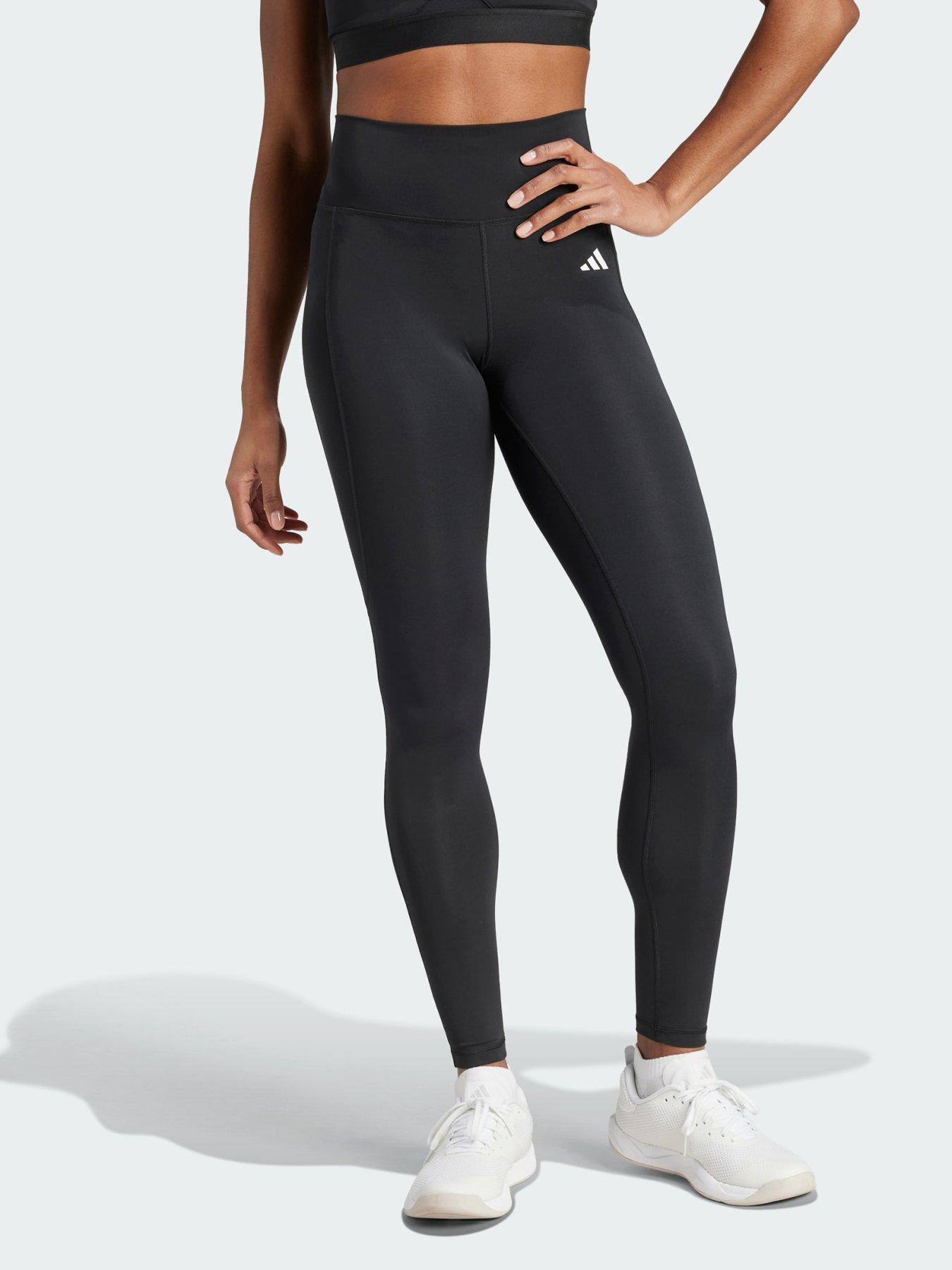 adidas Optime Essentials Stay In Play Full-Length Leggings, Black, Size Xs, Inside Leg Regular, Women