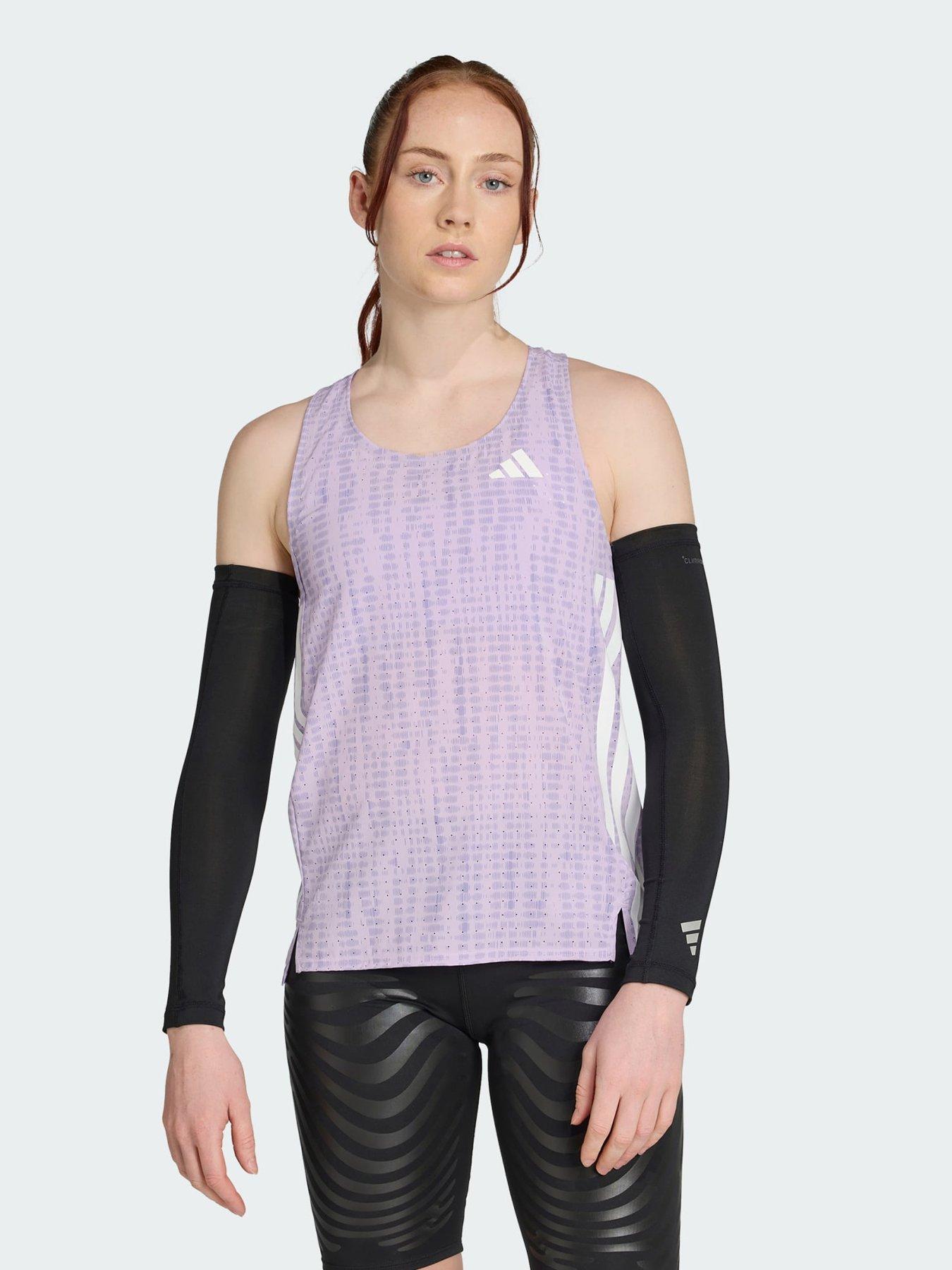 adidas Adizero Running Singlet, Blue, Size 2Xl, Women