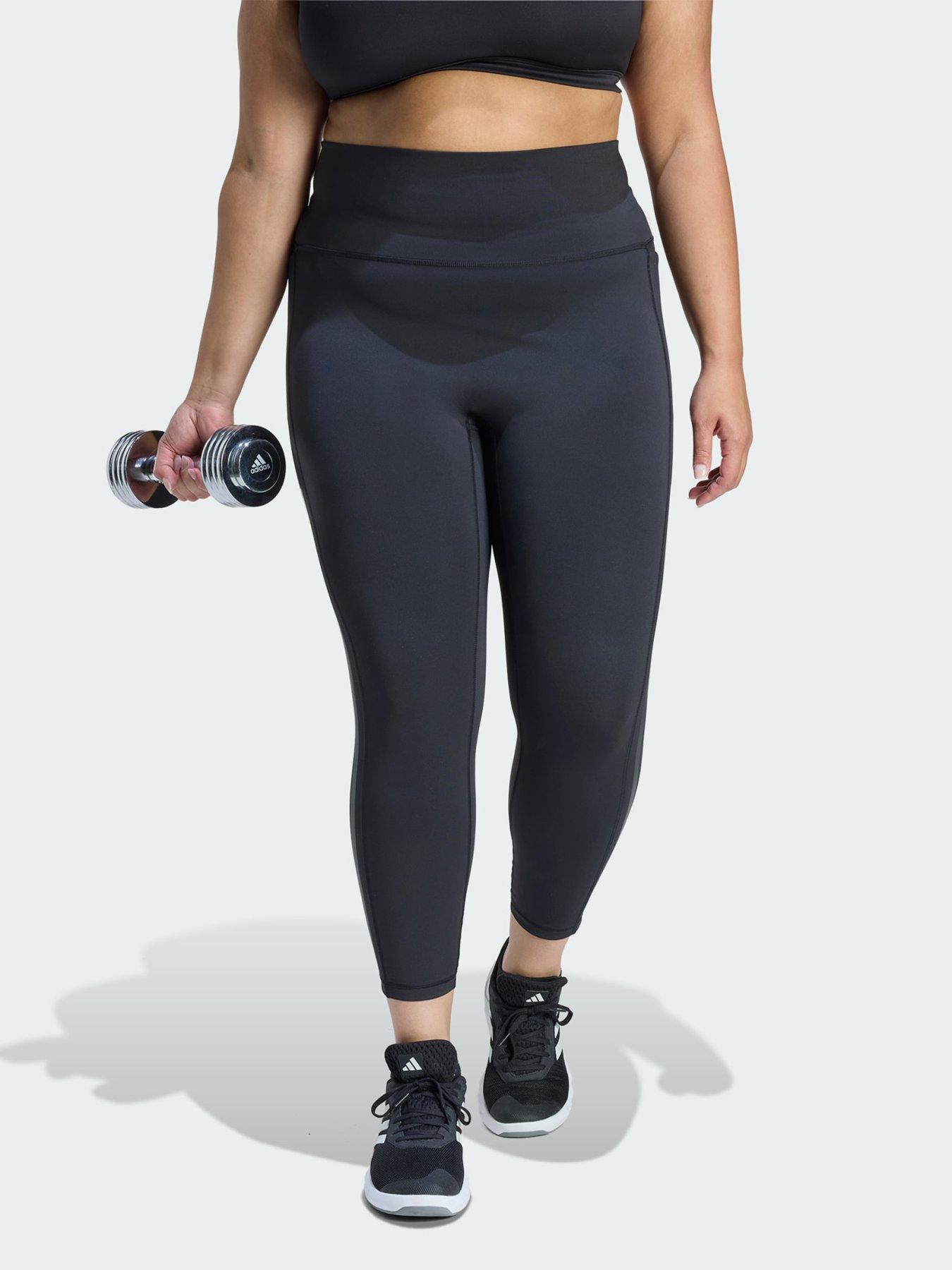 adidas Optime Workout 3-Stripes 7/8 Leggings (Plus size) | Very