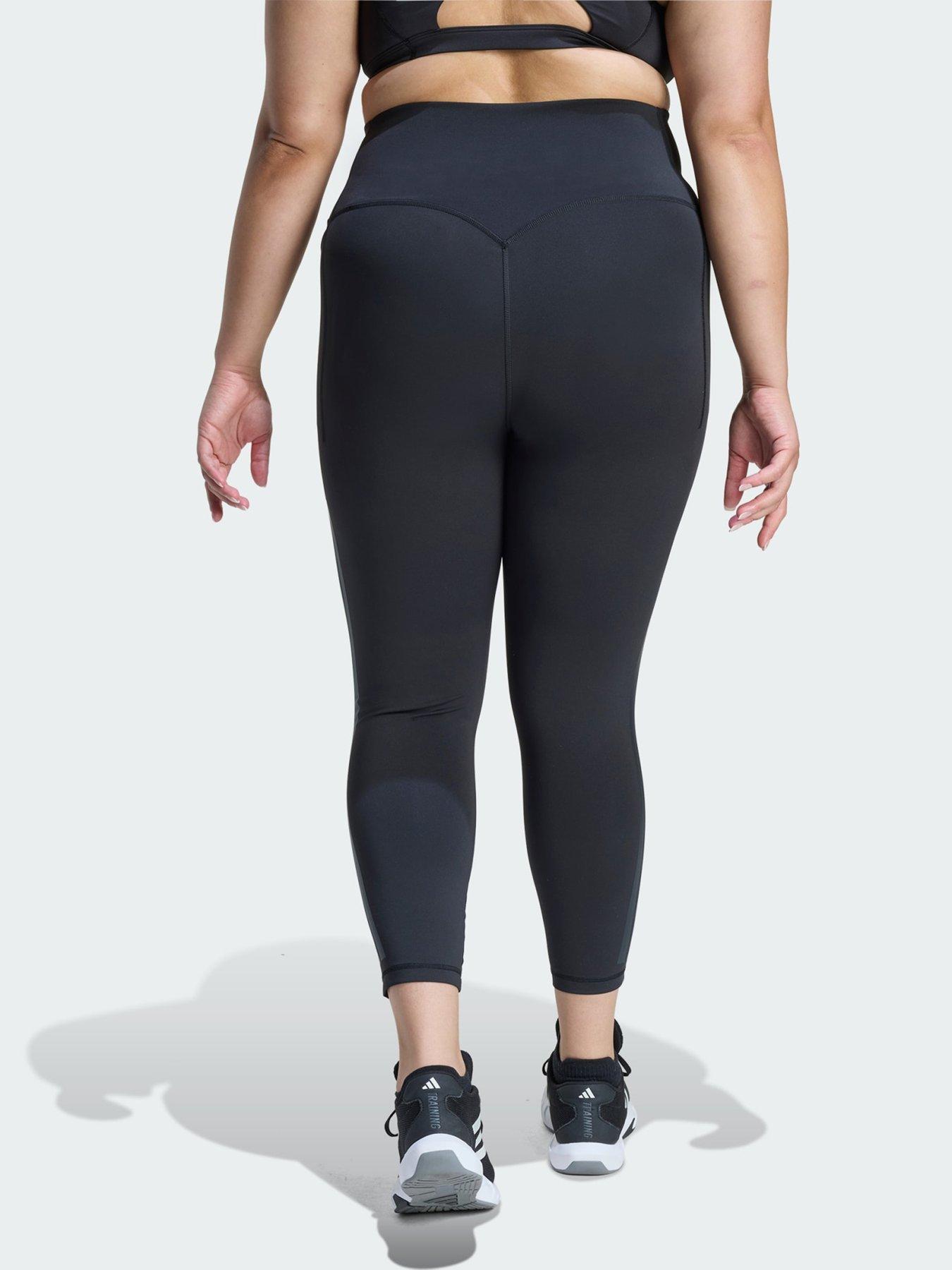 adidas Optime Workout 3-Stripes 7/8 Leggings (Plus size) | Very