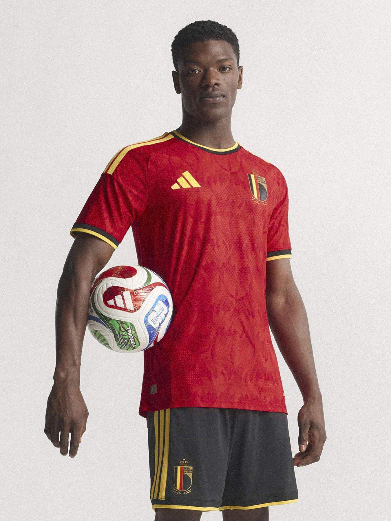 adidas Belgium 26 Home Authentic Jersey, Red, Size S, Men