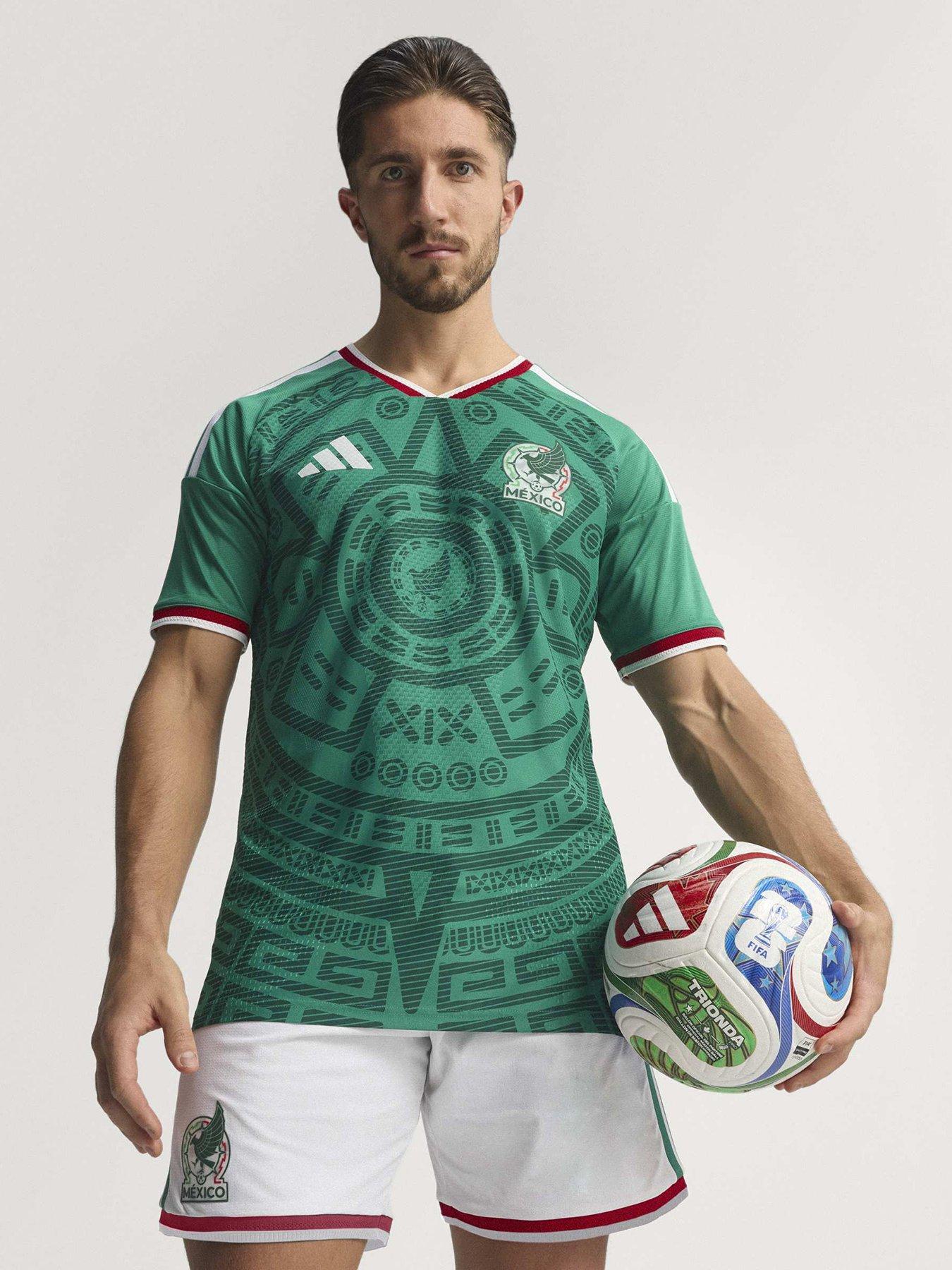adidas Mexico 26 Home Authentic Jersey, Green, Size L, Men