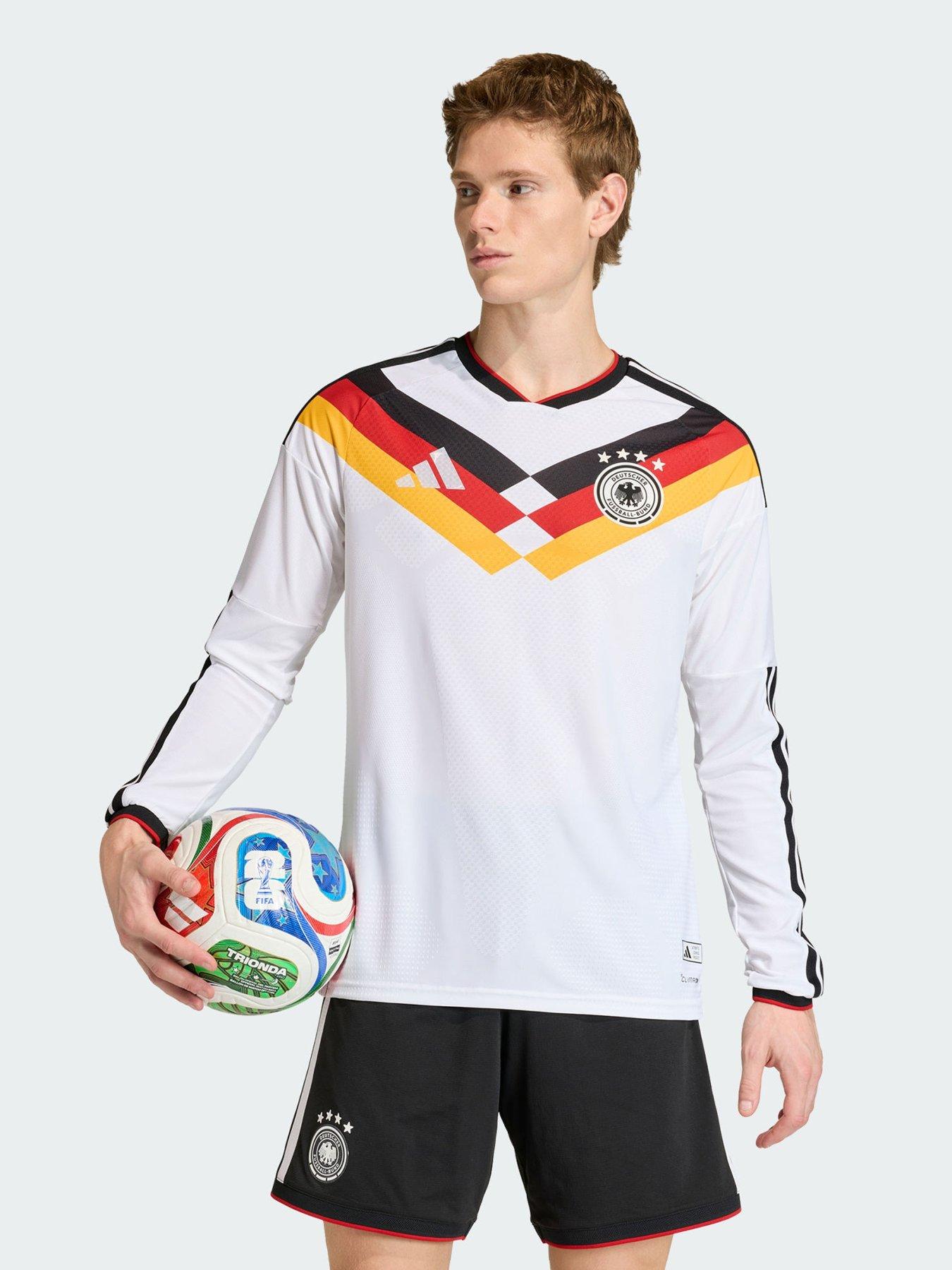 adidas Germany 26 Home Authentic Long Sleeve Jersey, White, Size Xs, Men