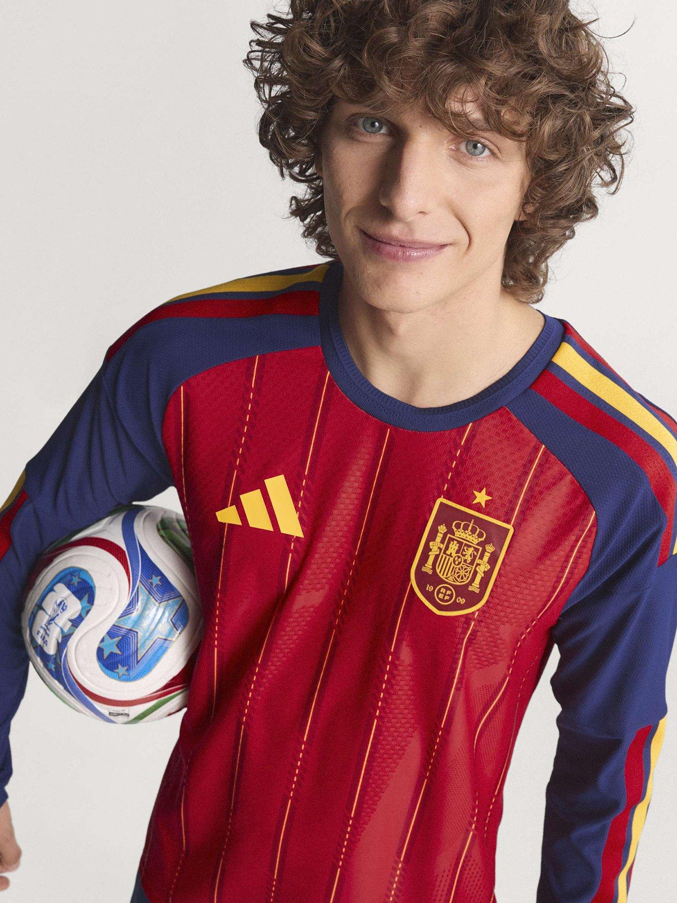 Adidas Spain 26 Home Authentic Long Sleeve Jersey