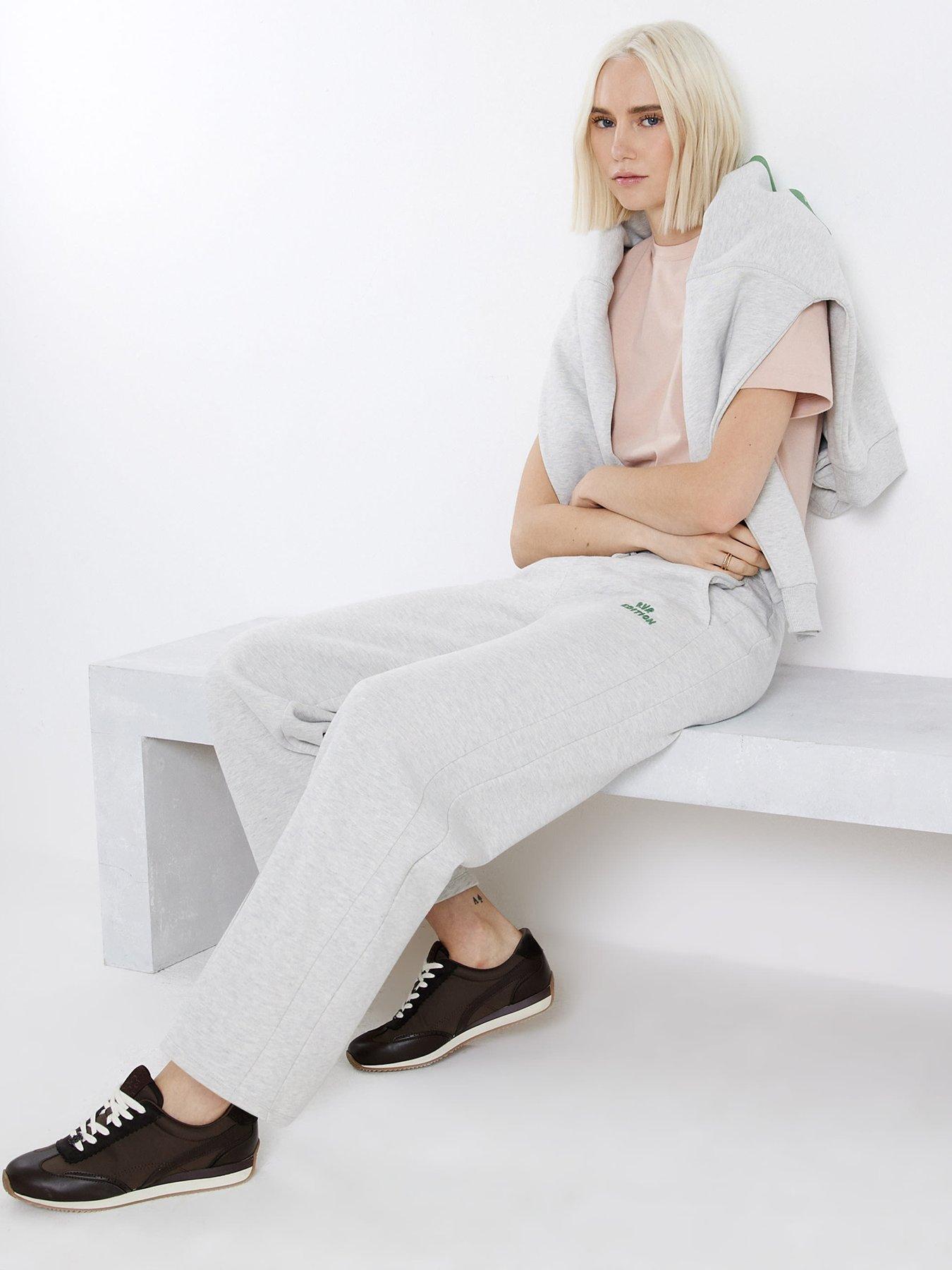 River Island Rvr Edition Wide Leg Joggers - Grey