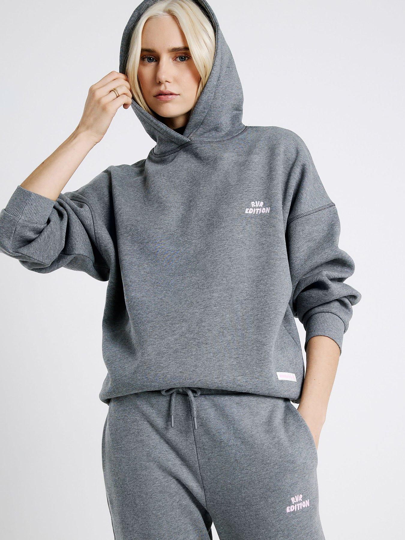 River Island Rvr Edition Back Print Hoodie - Grey