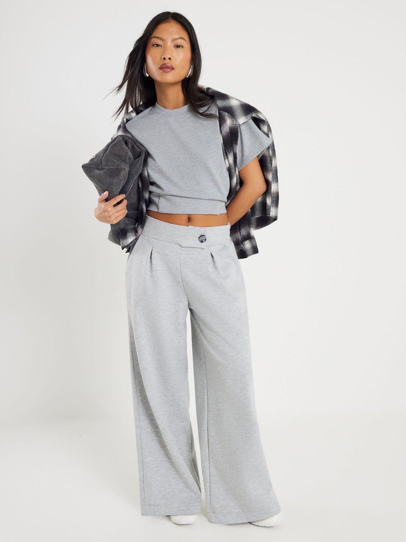 River Island Petite Tailored Trousers - Grey