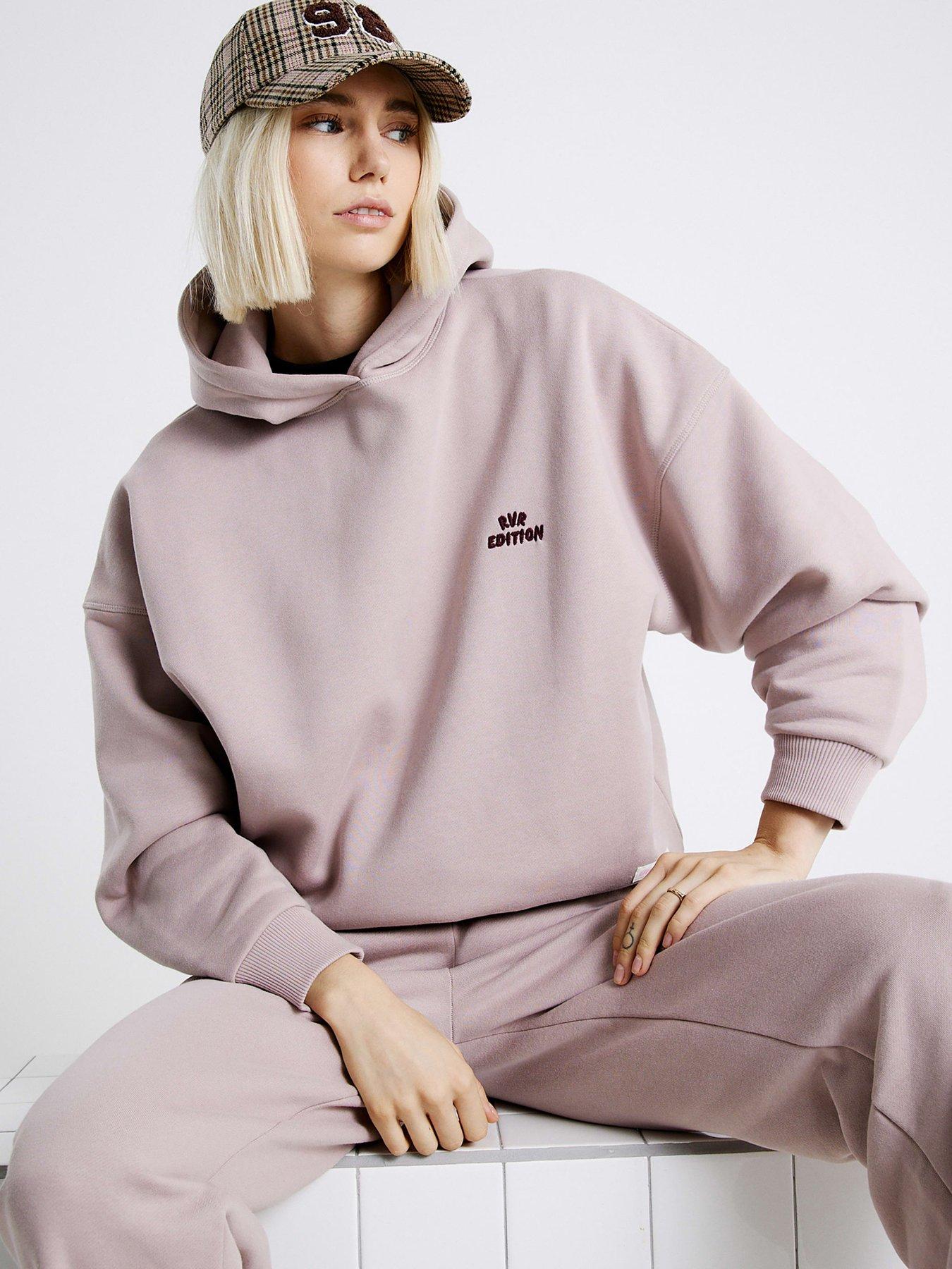 River Island Rvr Edition Back Print Hoodie - Pink