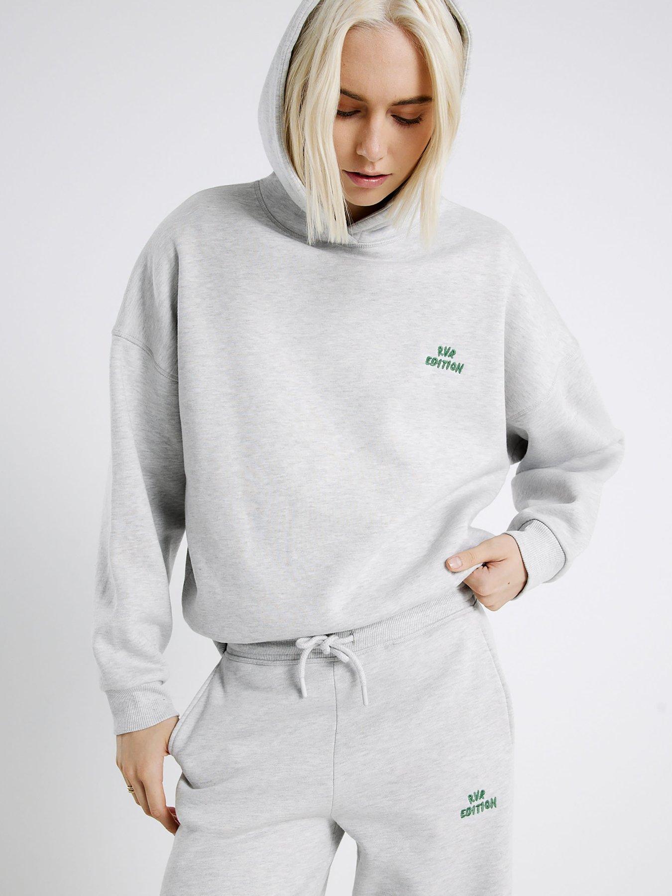 Image 1 of 4 of River Island Rvr Edition Back Print Hoodie - Grey