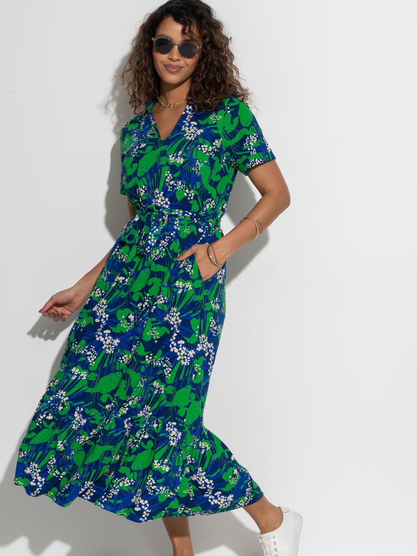 Pour Moi Cotton Slub Midi Shirt Dress