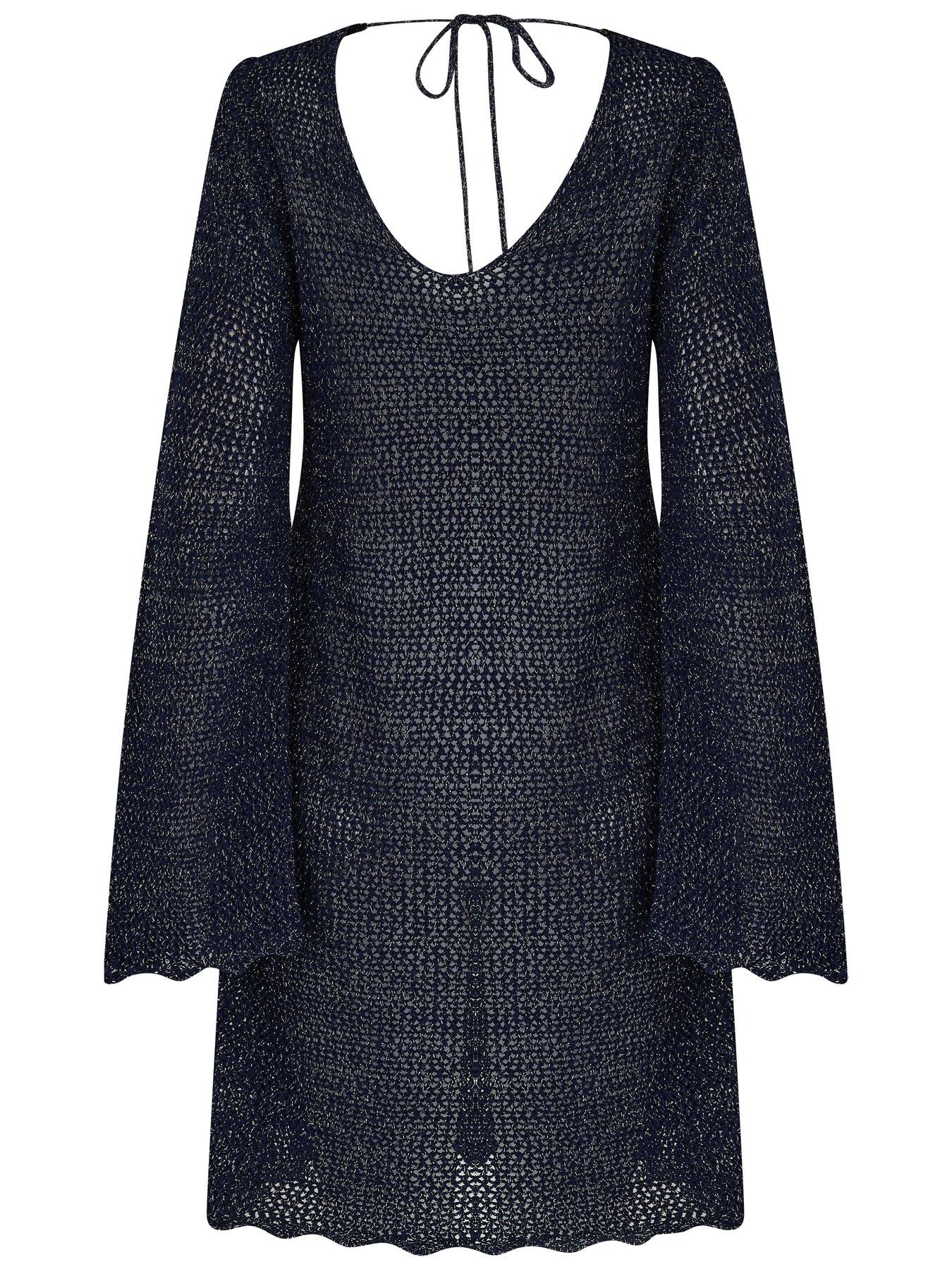 Image 4 of 4 of Pour Moi Crochet Short Dress