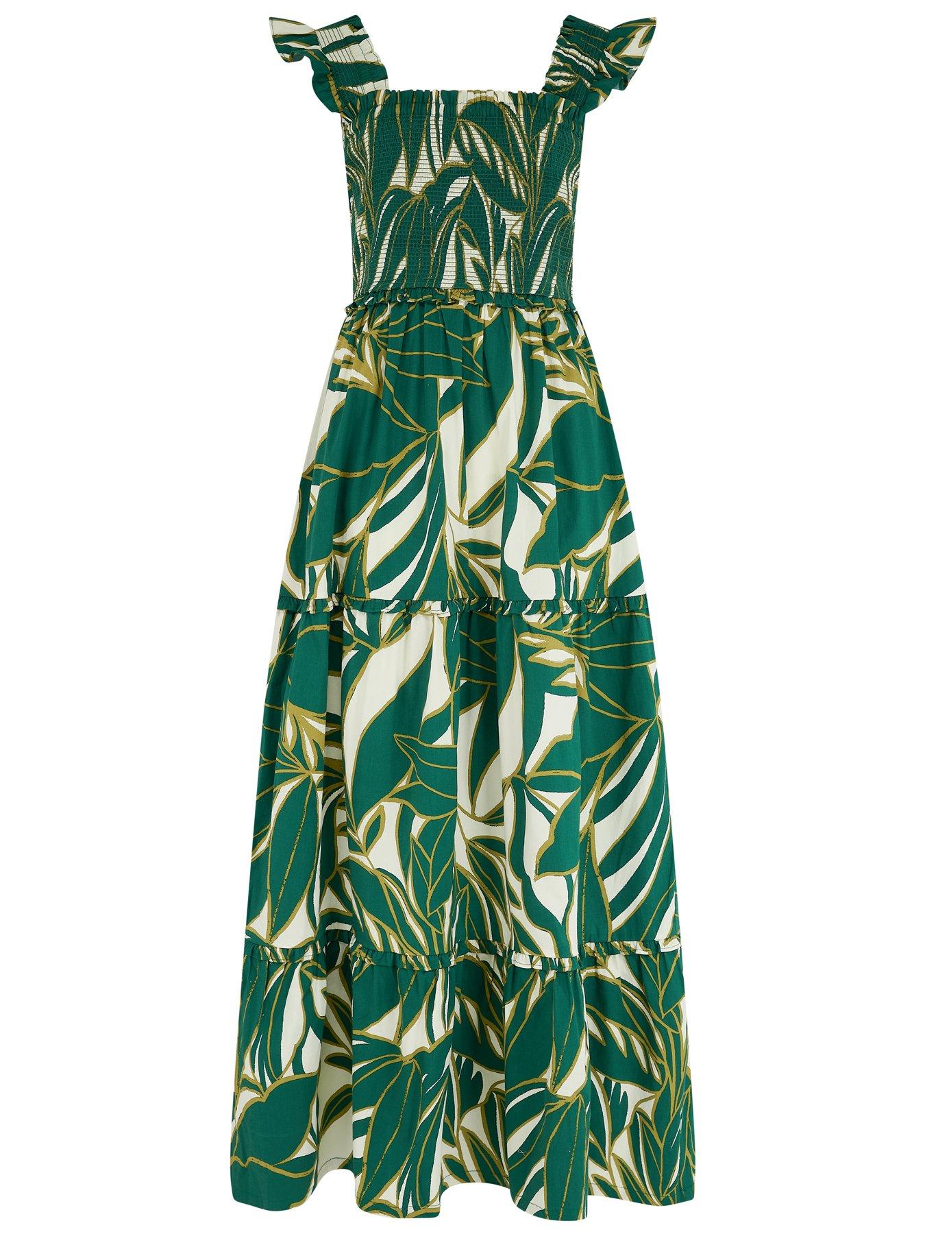 Image 3 of 4 of Pour Moi Lucy Cotton Poplin Tiered Midaxi Dress