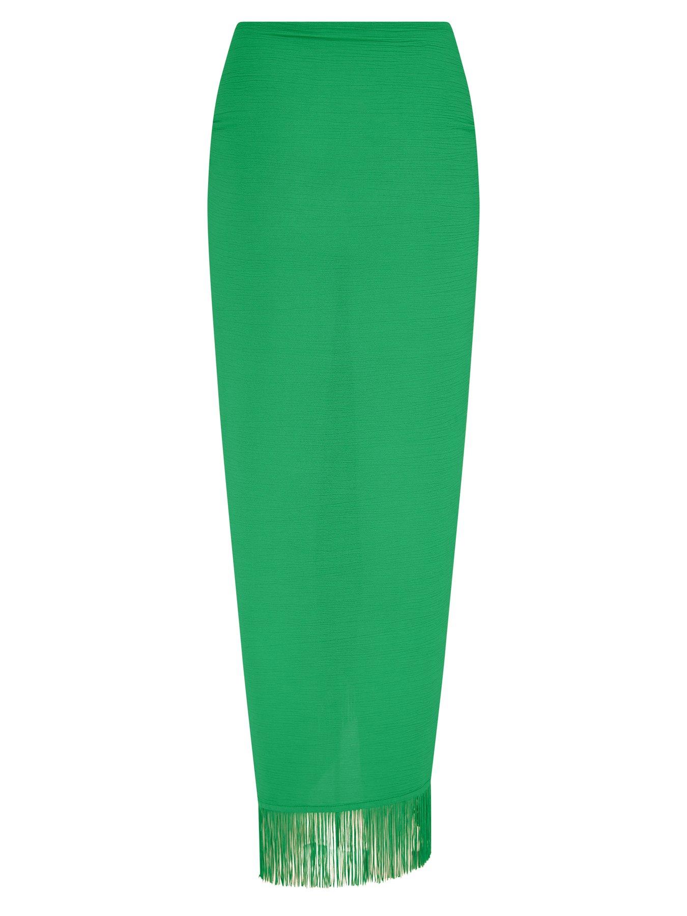 Image 4 of 4 of Pour Moi Fringe Trim Crinkle Multiway Sarong