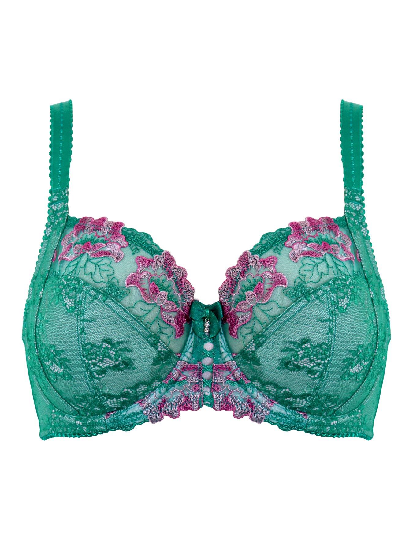 Image 3 of 4 of Pour Moi Sofia Lace Embroidered Side Support Bra D-J