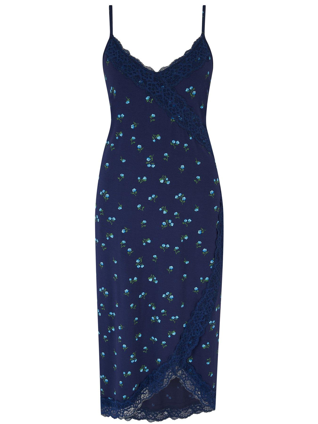 Image 3 of 4 of Pour Moi Sofa Loves Lace Soft Jersey Hidden Support Wrap Midi Chemise