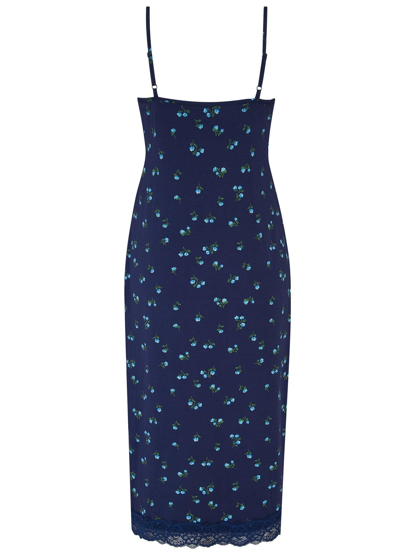Image 4 of 4 of Pour Moi Sofa Loves Lace Soft Jersey Hidden Support Wrap Midi Chemise
