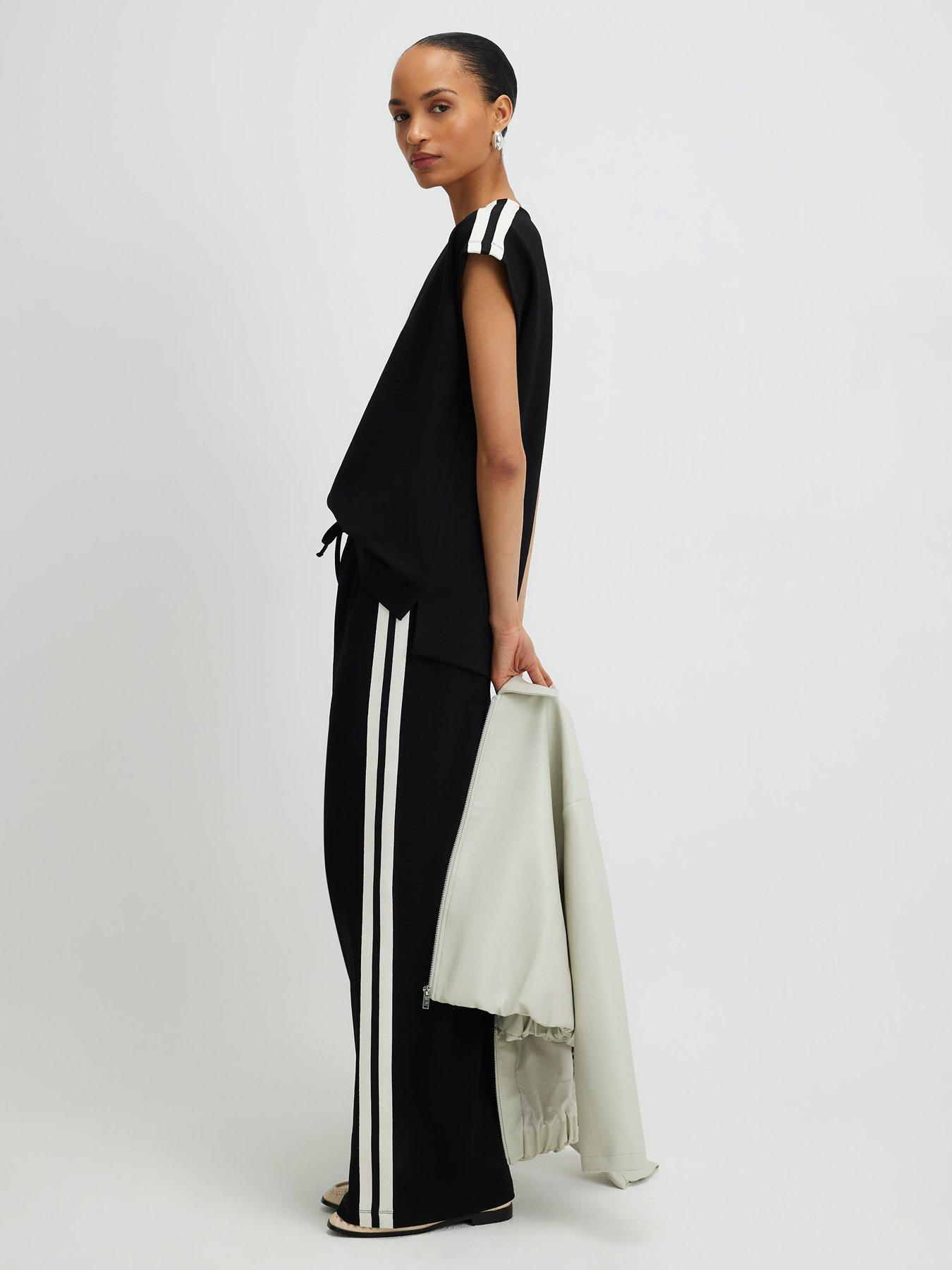 River Island Side Tape Joggers - Black