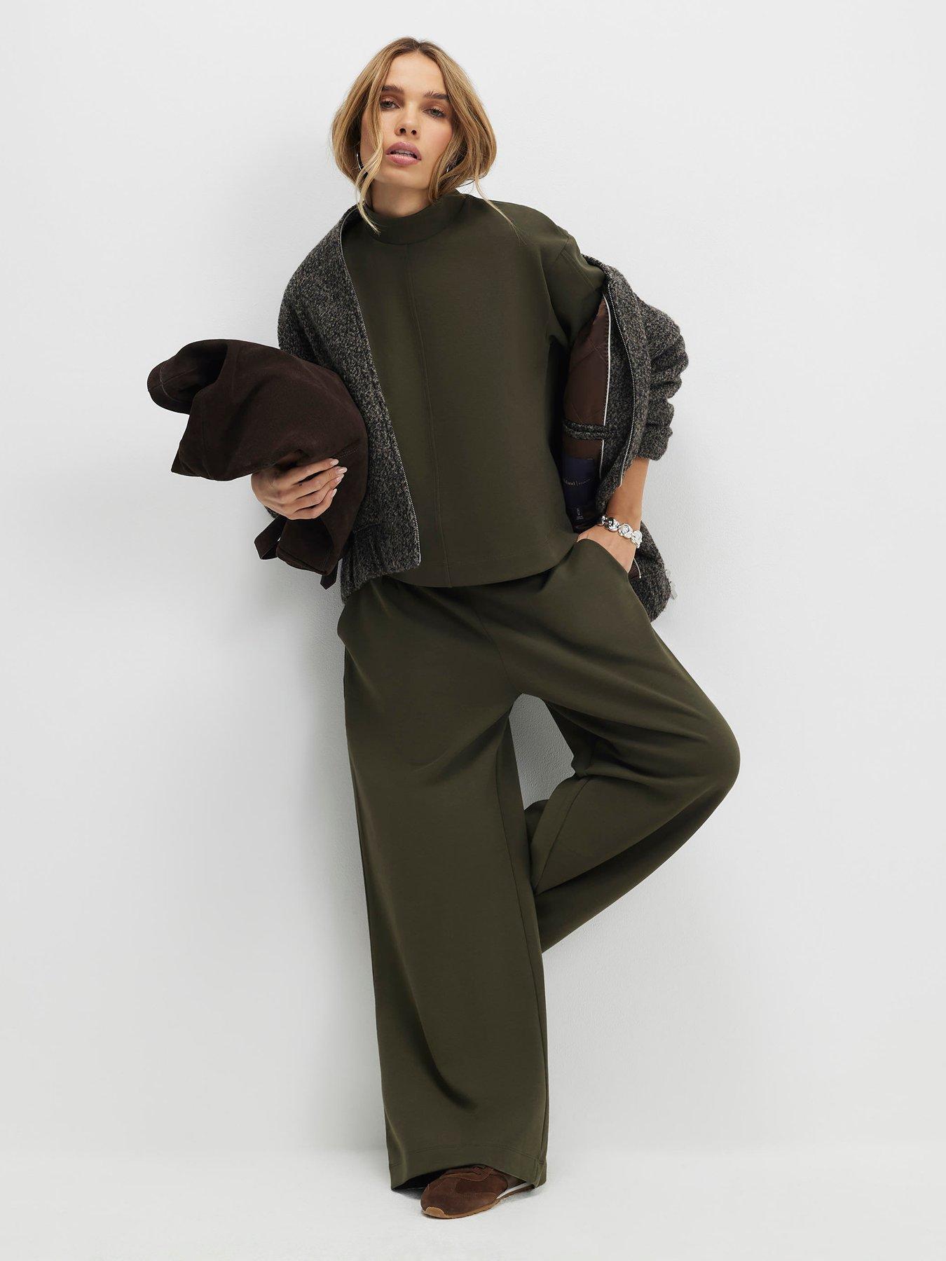 River Island Funnel Neck Top - Khaki