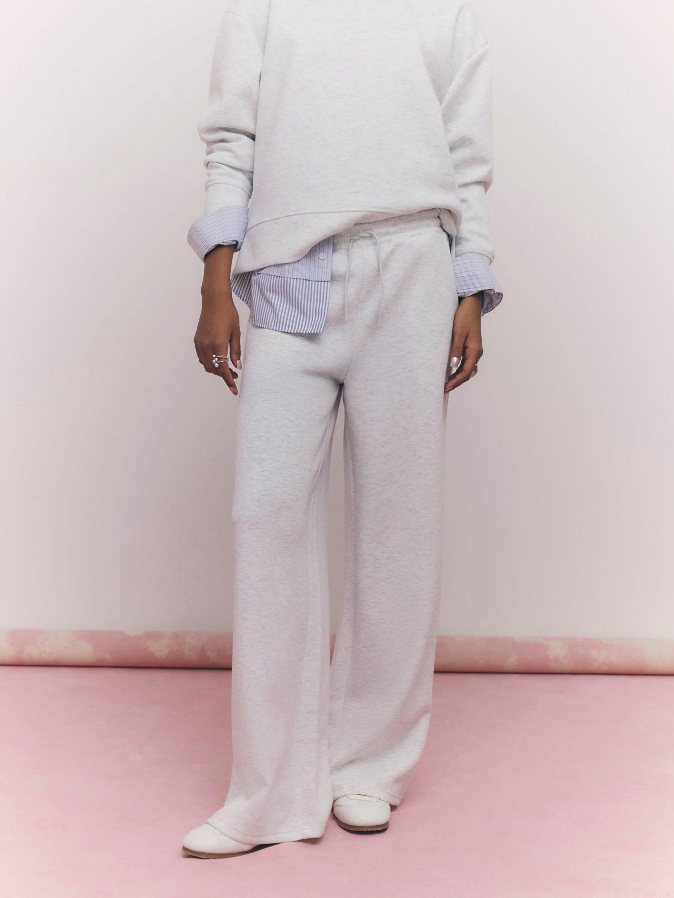 River Island Wide Leg Joggers - Grey