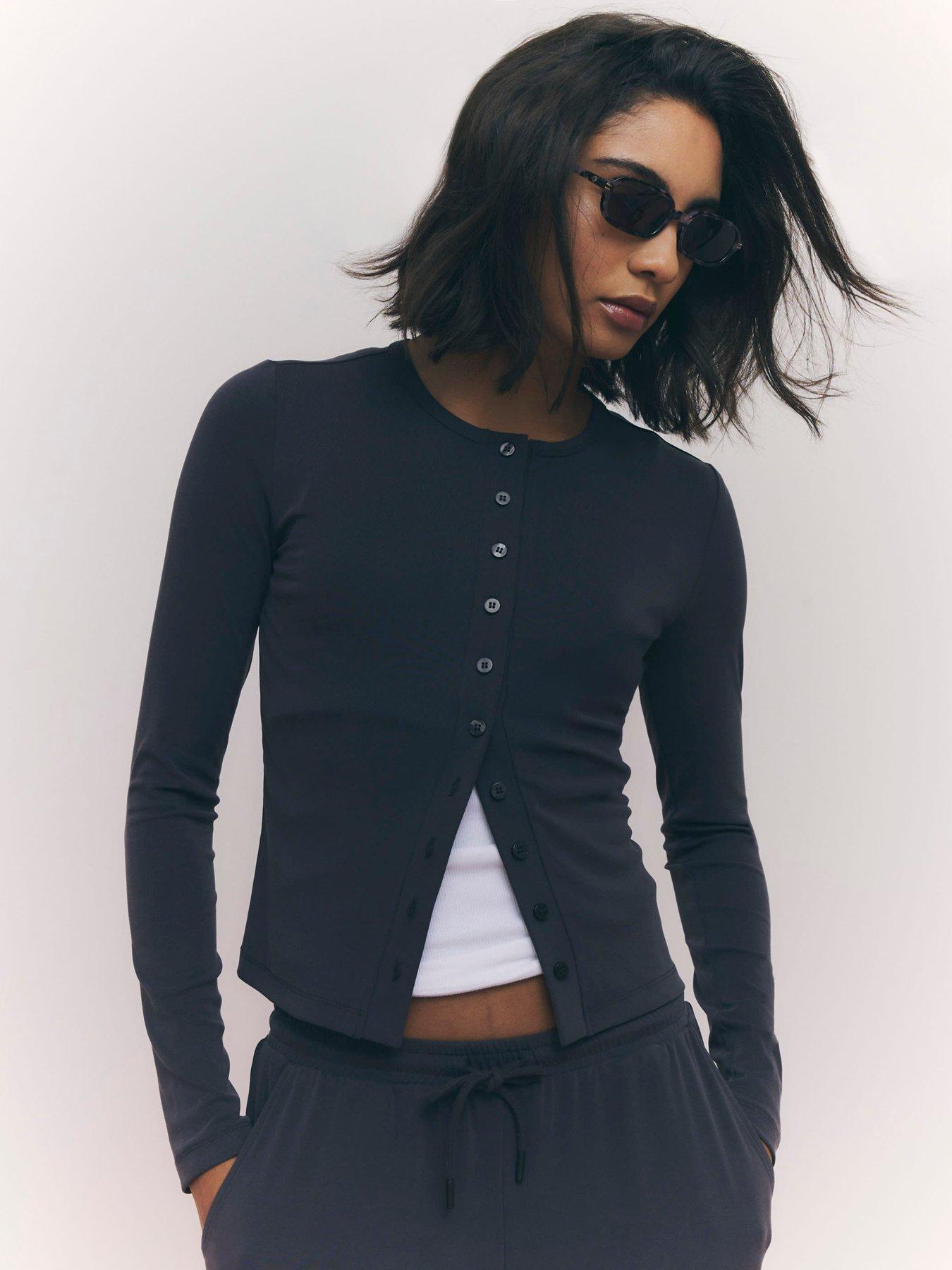 river-island-soft-touch-cardigan-grey