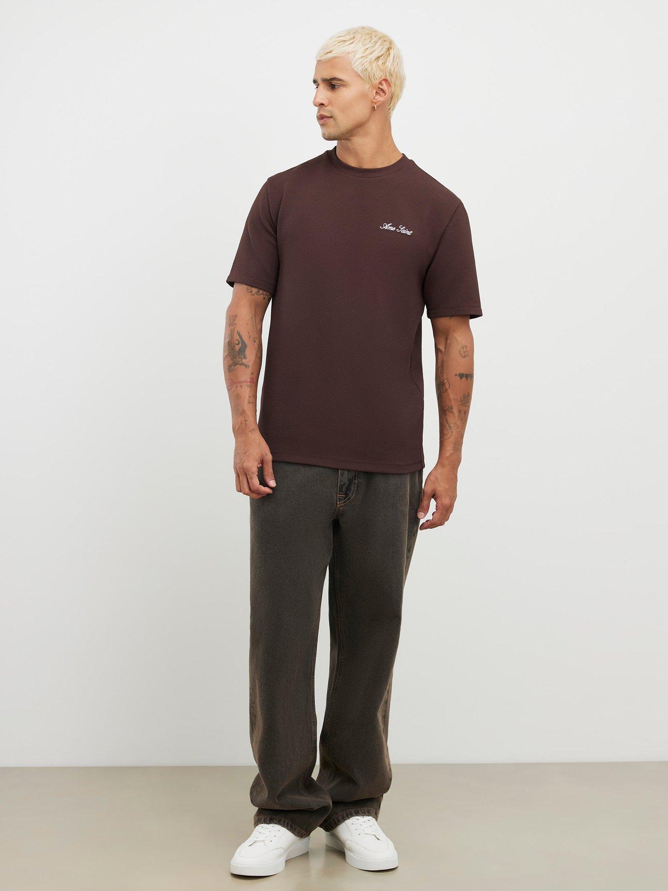 Image 3 of 4 of River Island Slim Fit Slinky Ame Saint T-shirt