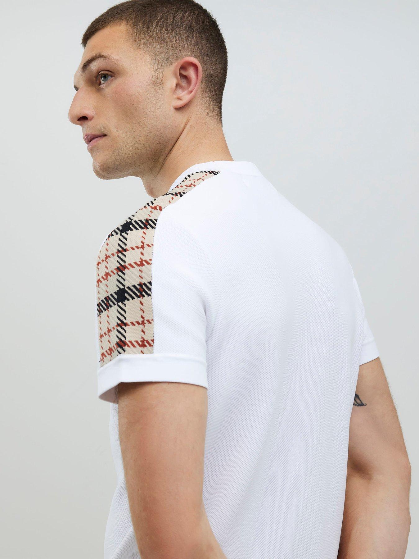 Image 2 of 4 of River Island Slim Fit Check Knit T-shirt
