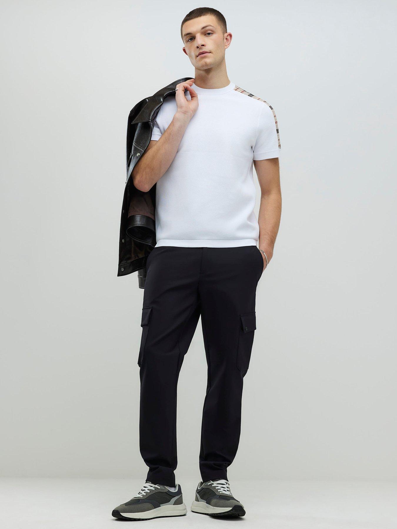 Image 3 of 4 of River Island Slim Fit Check Knit T-shirt