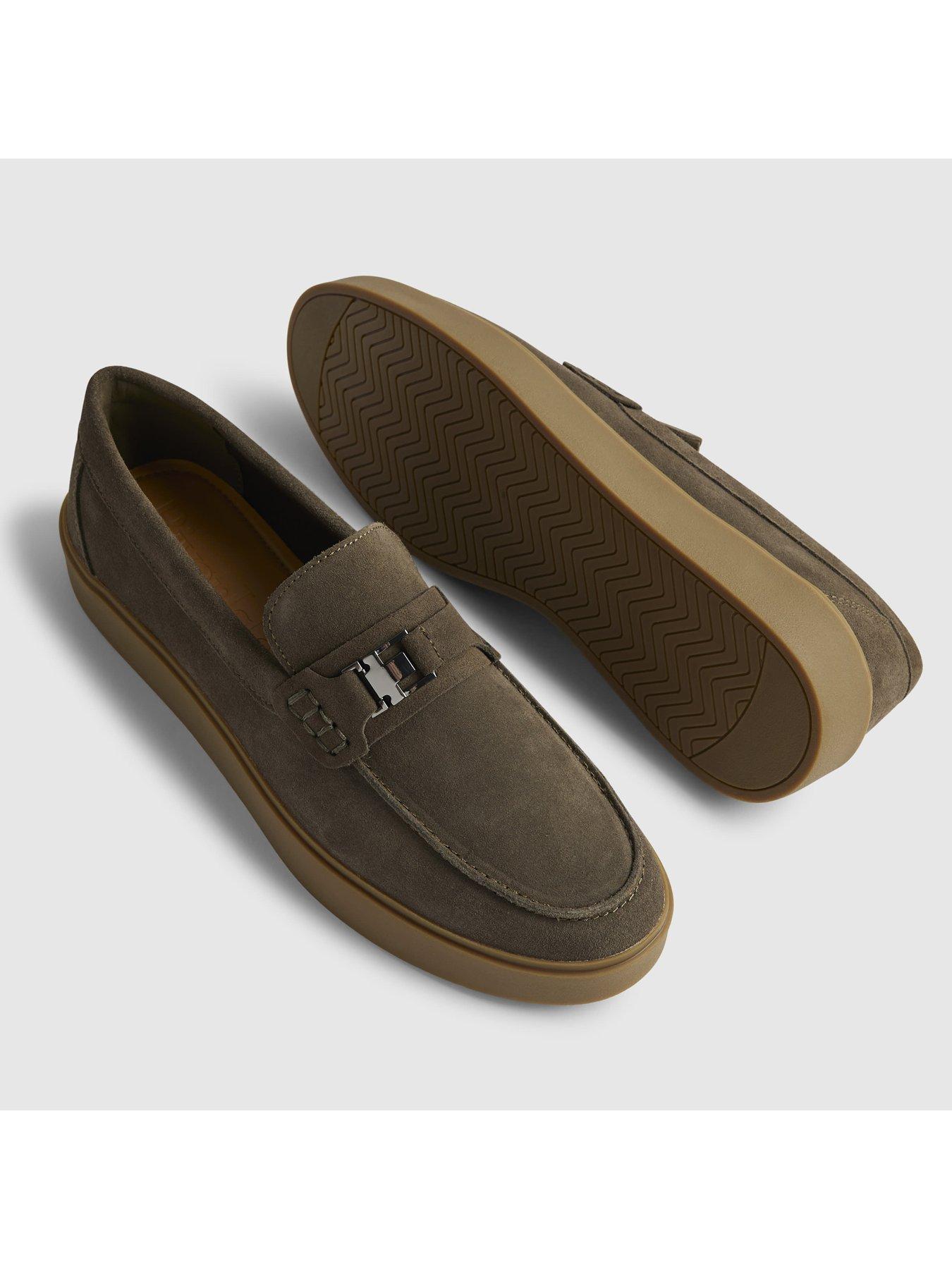 Image 4 of 4 of River Island Suede Buckle Loafers