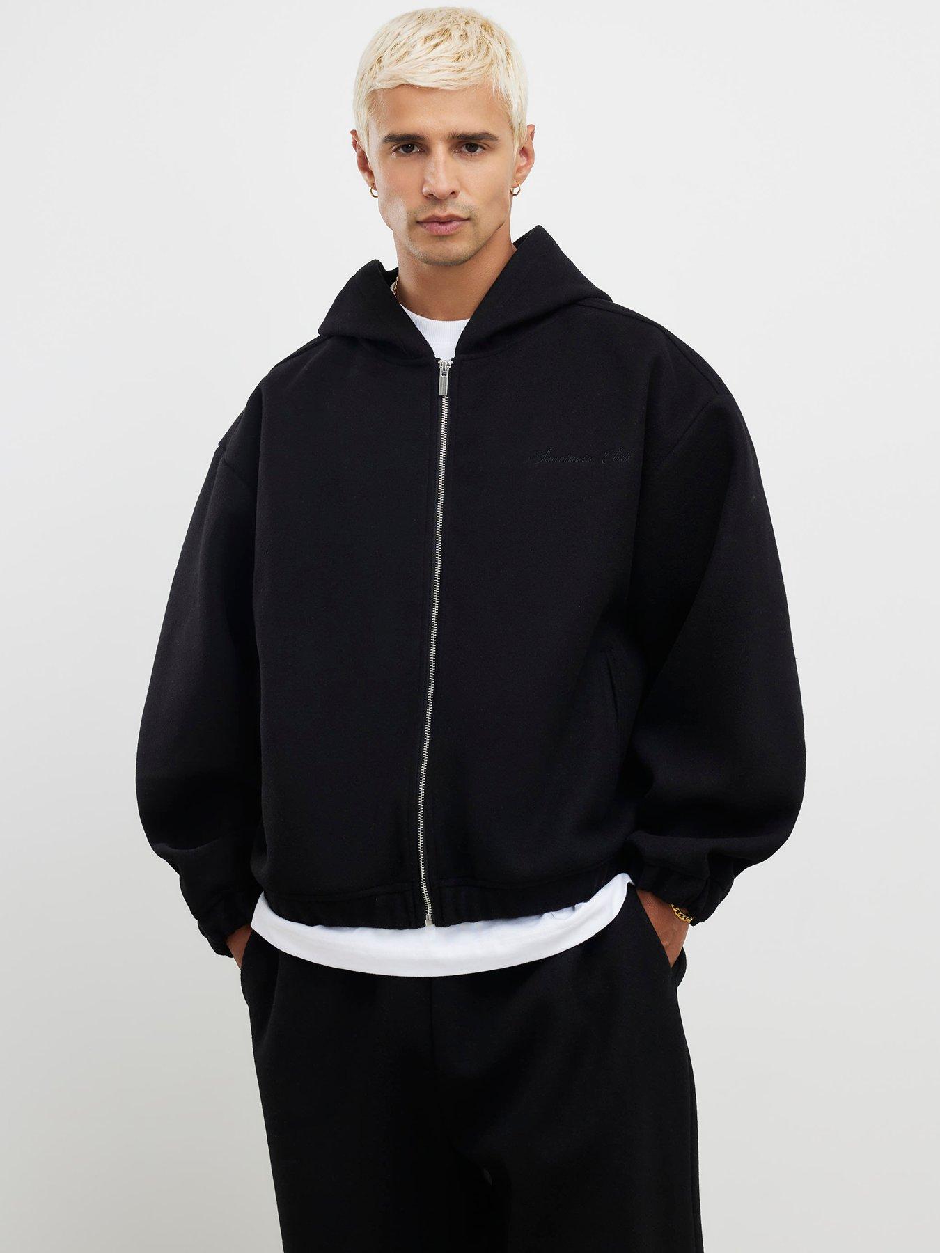 River Island Oversized Fit Sanctuaire Felt Hoodie