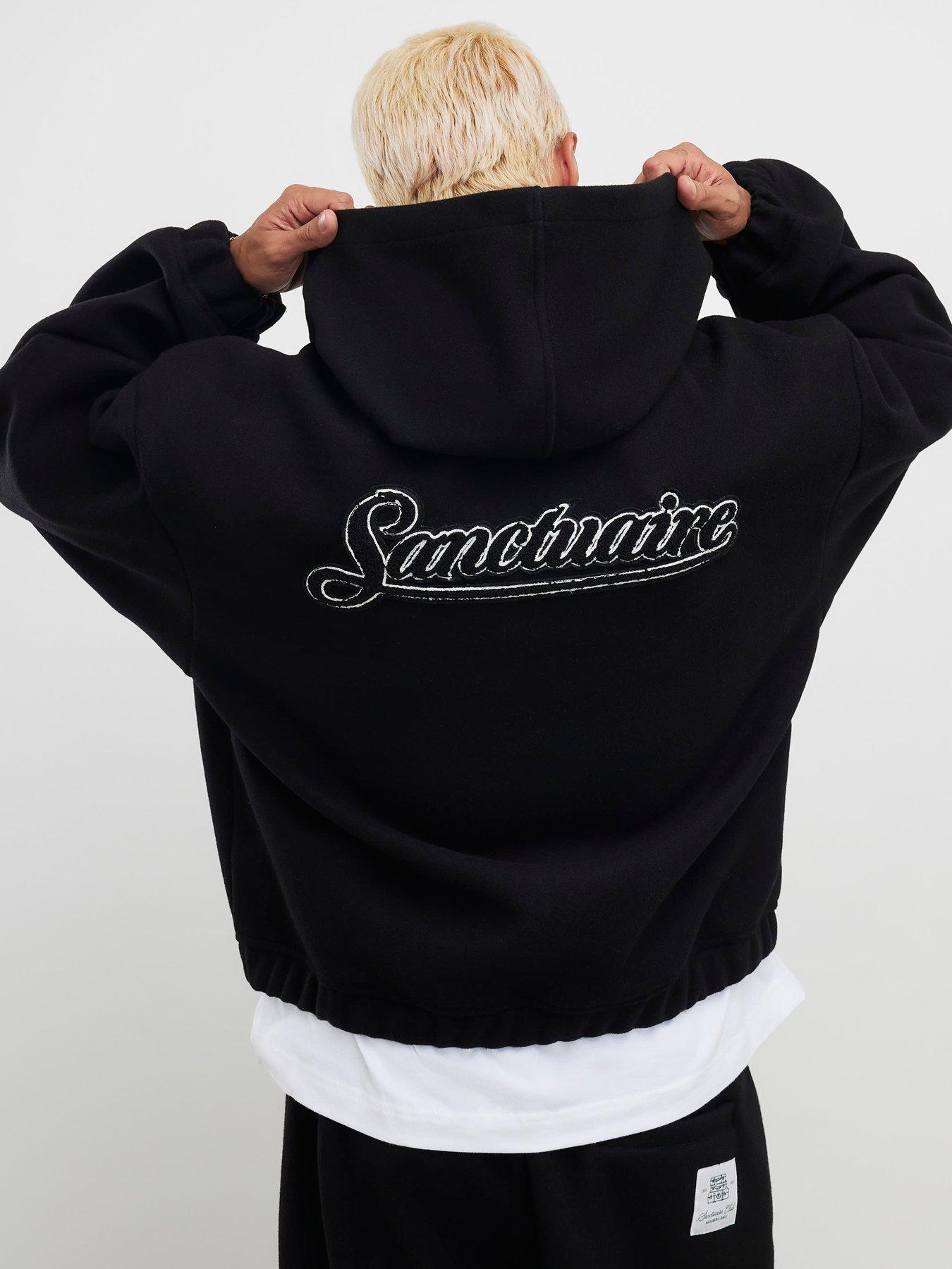 Image 2 of 4 of River Island Oversized Fit Sanctuaire Felt Hoodie