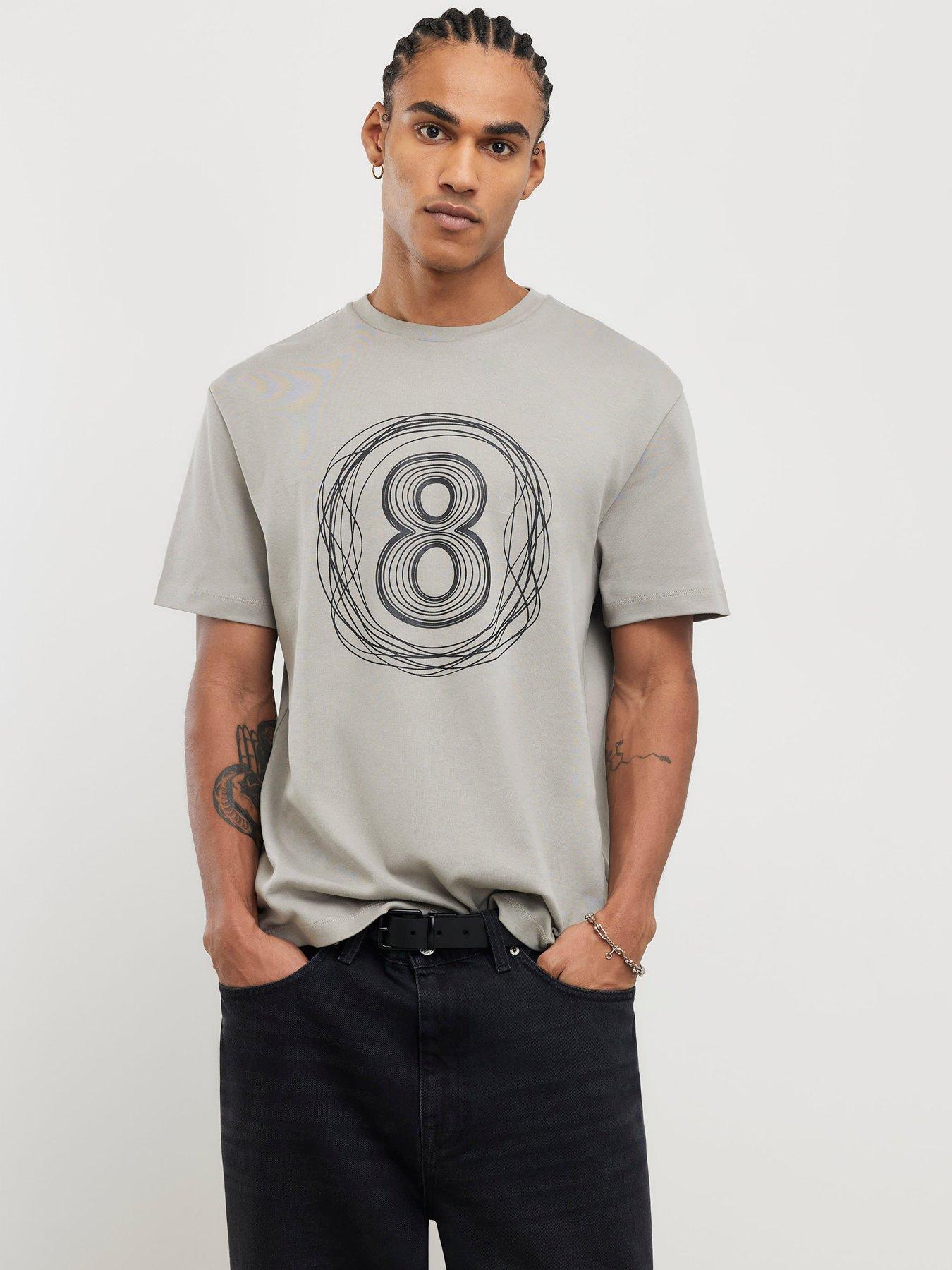 River Island Beige Regular Fit 8 T-shirt