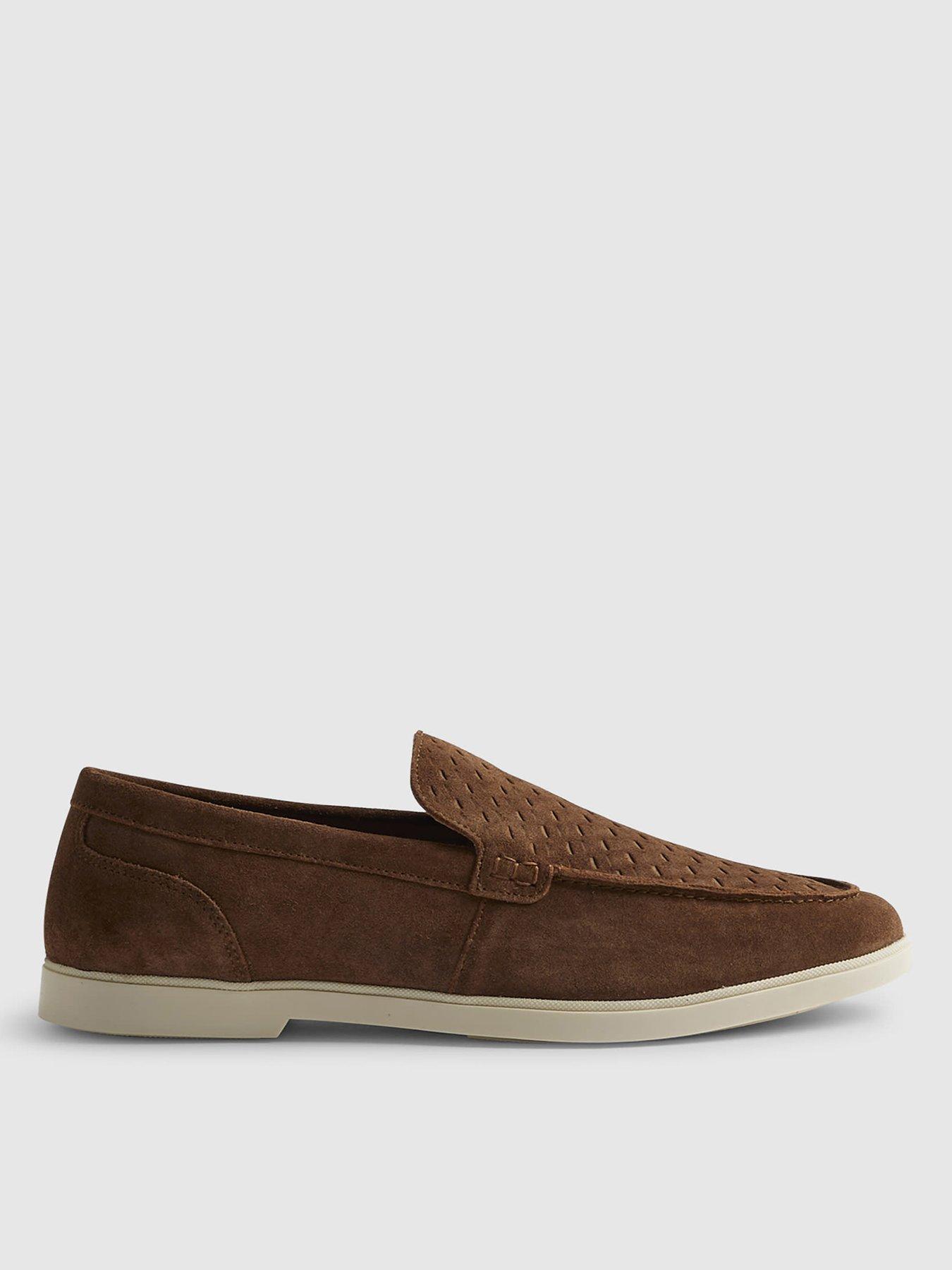 Image 1 of 4 of River Island Suede Woven Loafer