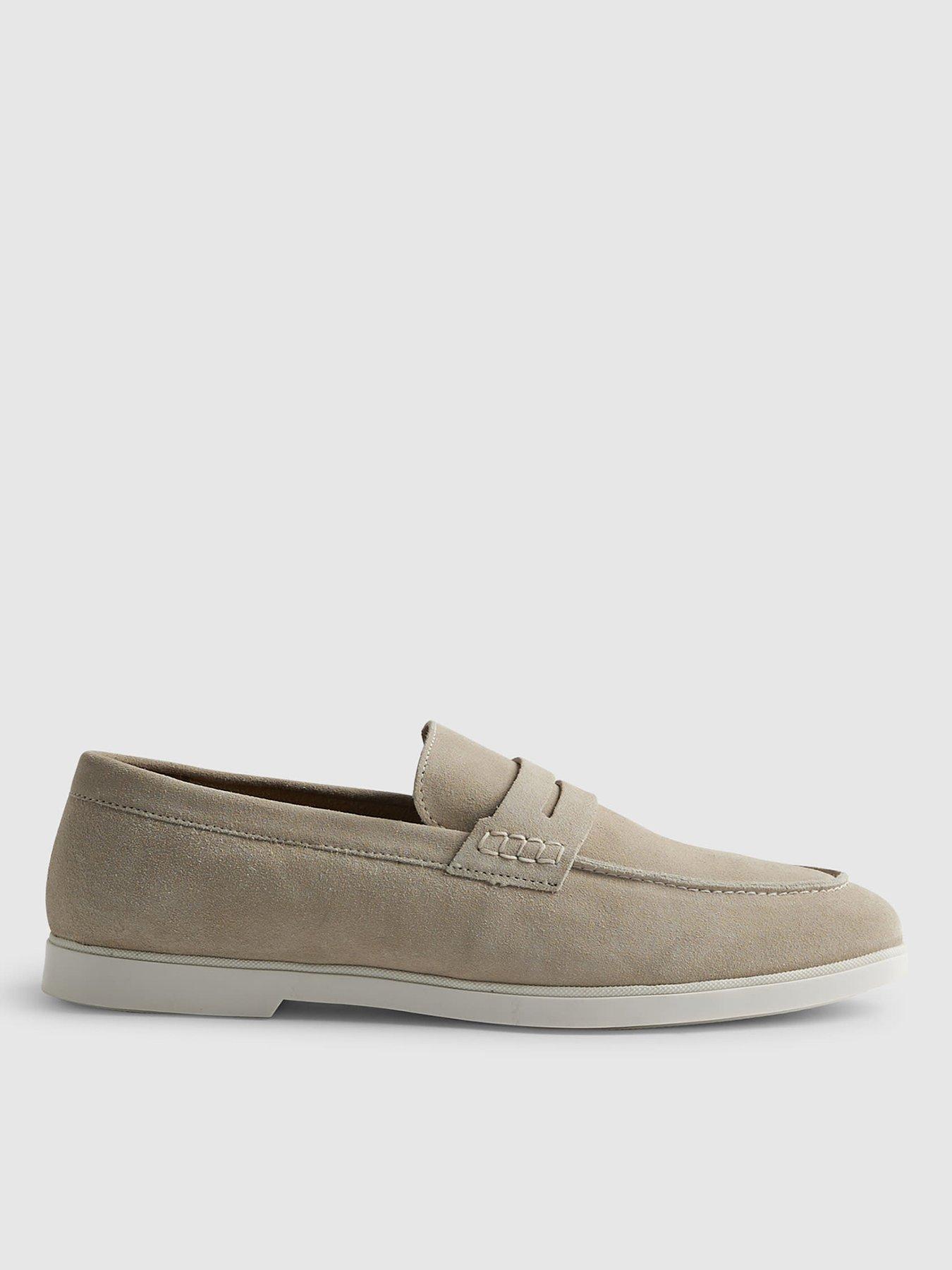 Image 1 of 4 of River Island Beige Suede Loafers