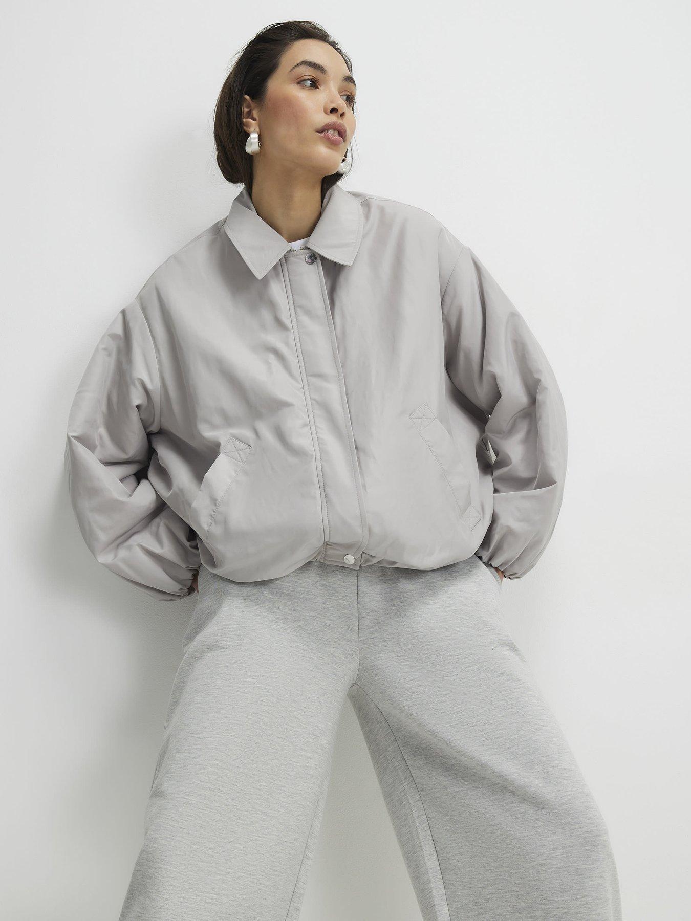 River Island Collared Bubble Hem Jacket