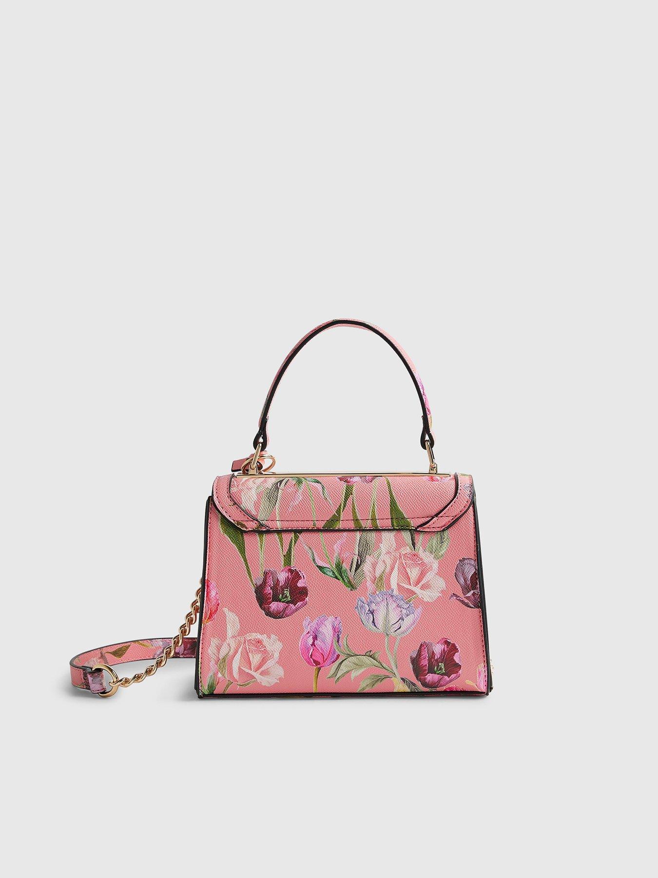 Image 3 of 4 of River Island Floral Mini Charm Tote Bag