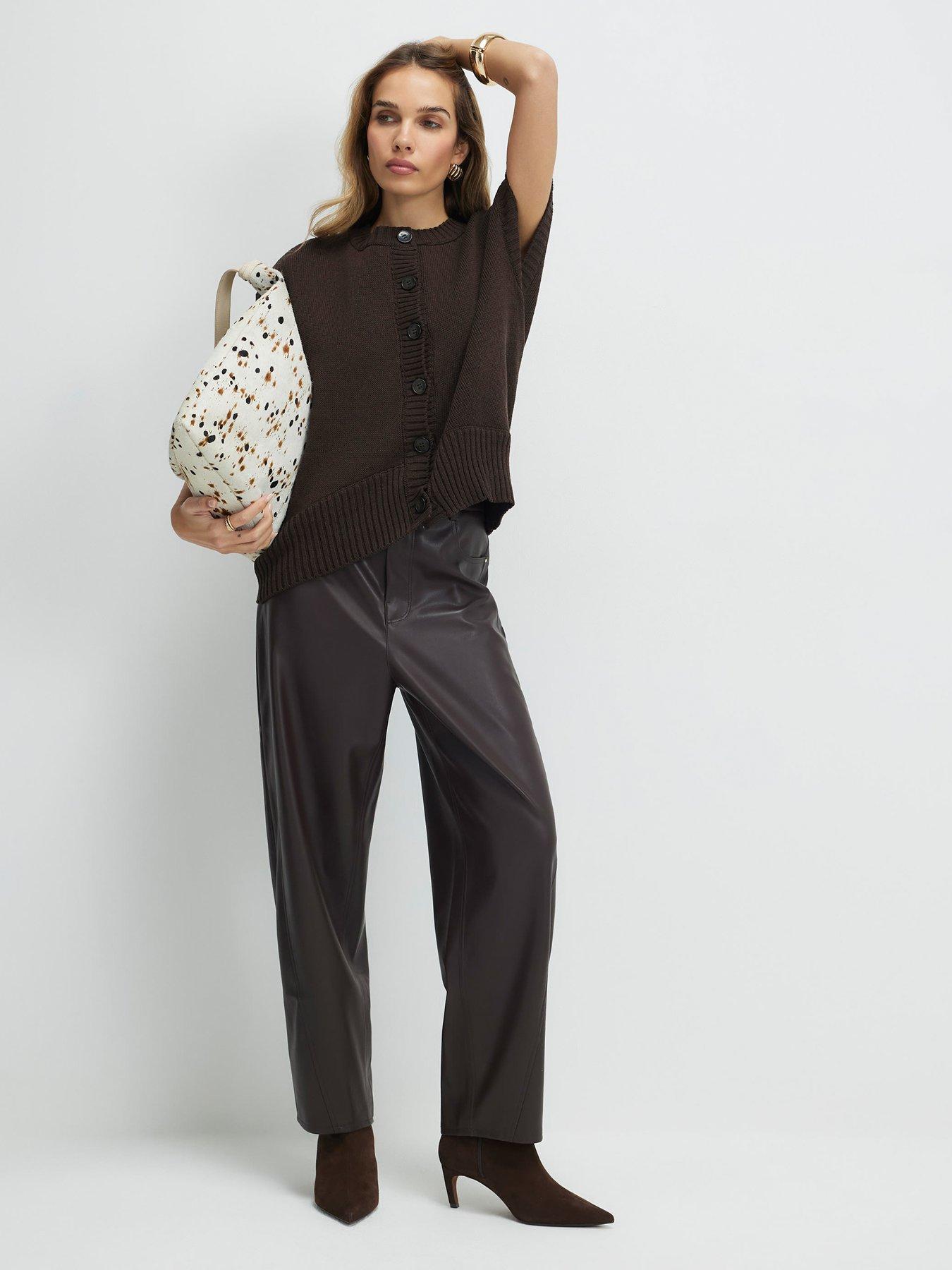 Image 3 of 4 of River Island Knitted Sleeveless Ribbed Hem Tank Top
