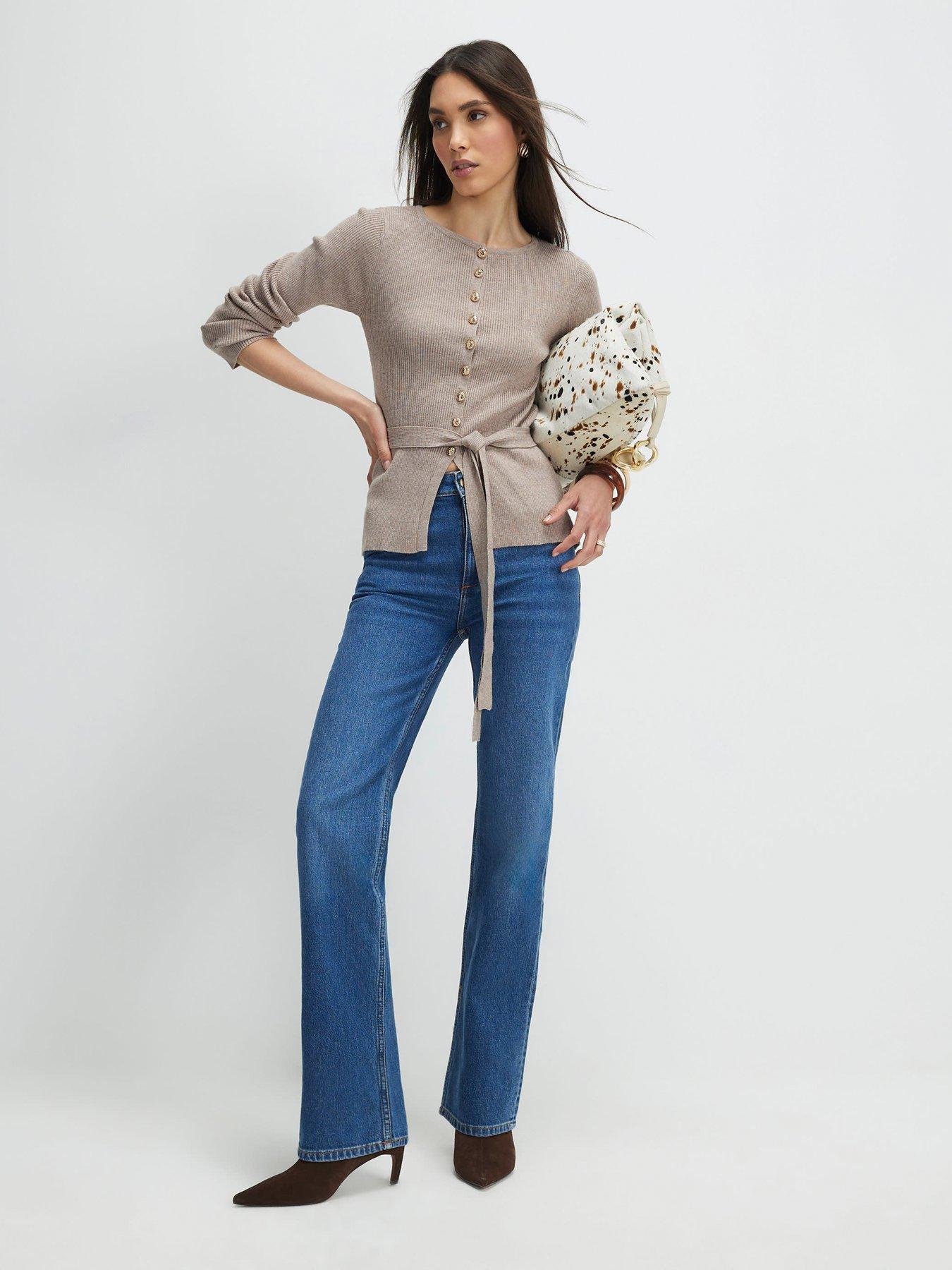 Image 3 of 4 of River Island Knitted Tie Waist Cardigan
