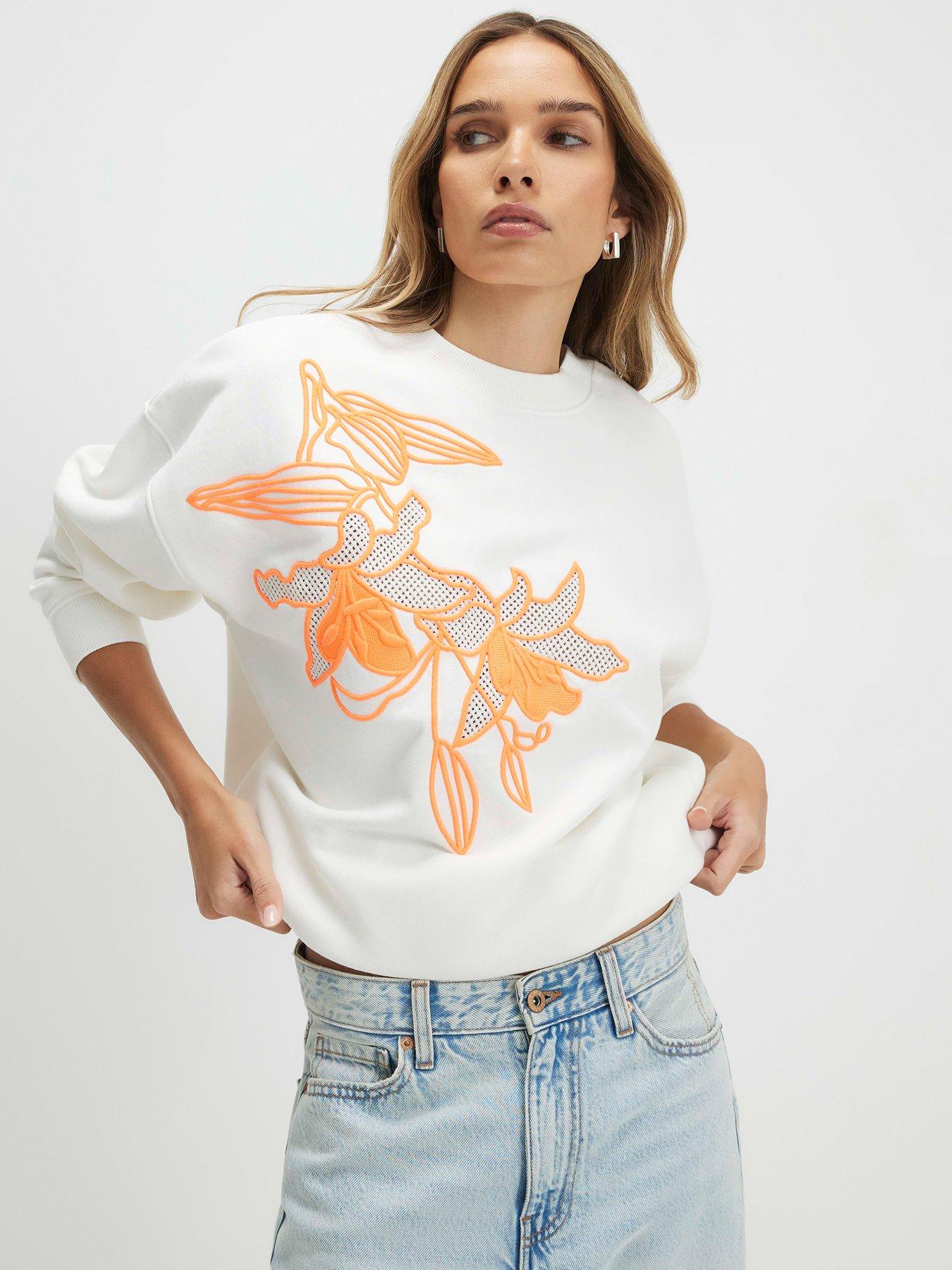 Image 1 of 4 of River Island Floral Sweatshirt