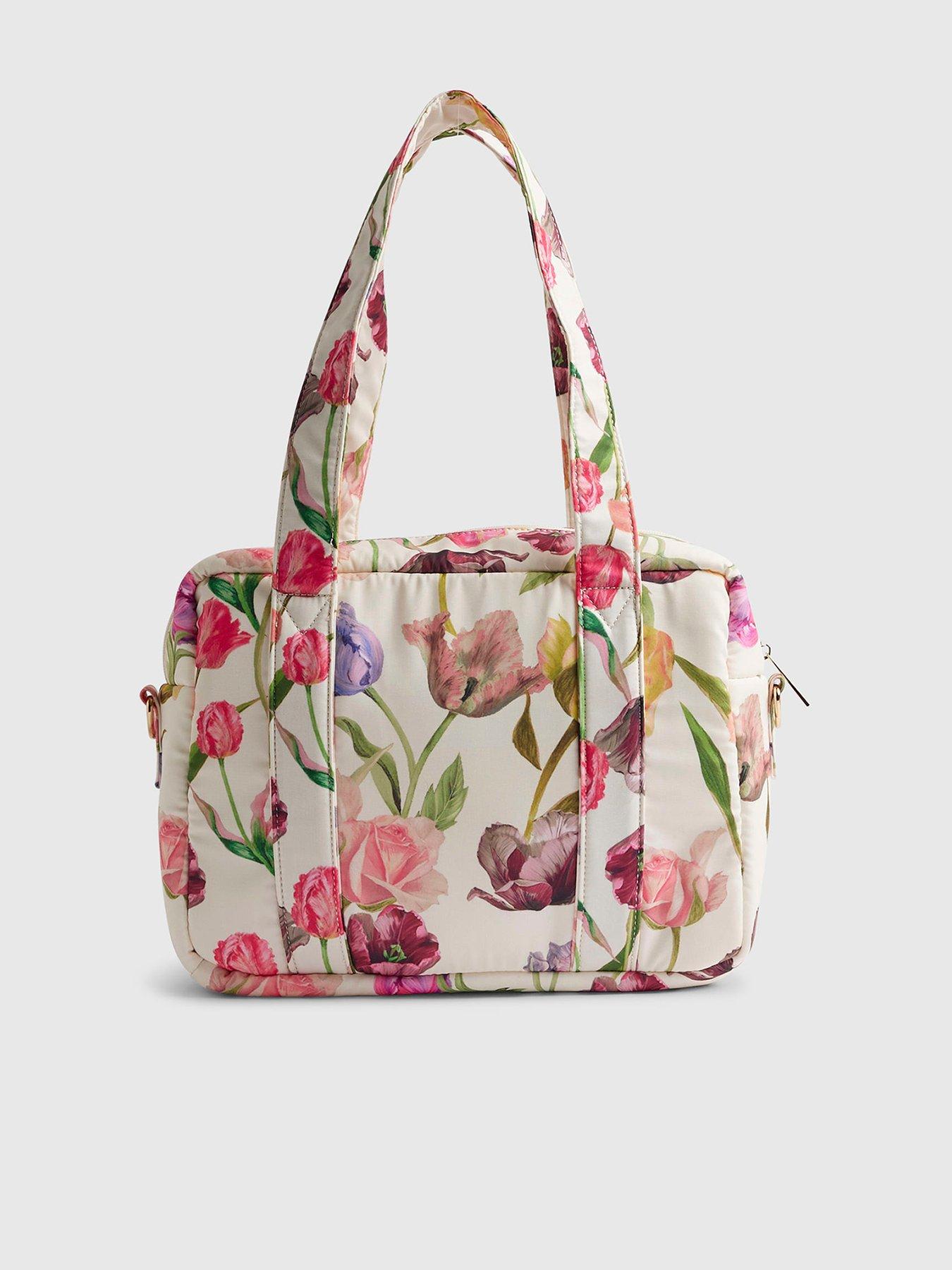 Image 1 of 3 of River Island Floral Print Holdall Bag