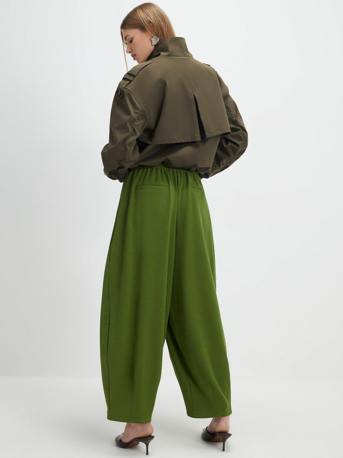 Image 2 of 4 of River Island Balloon Leg Pleated Trousers