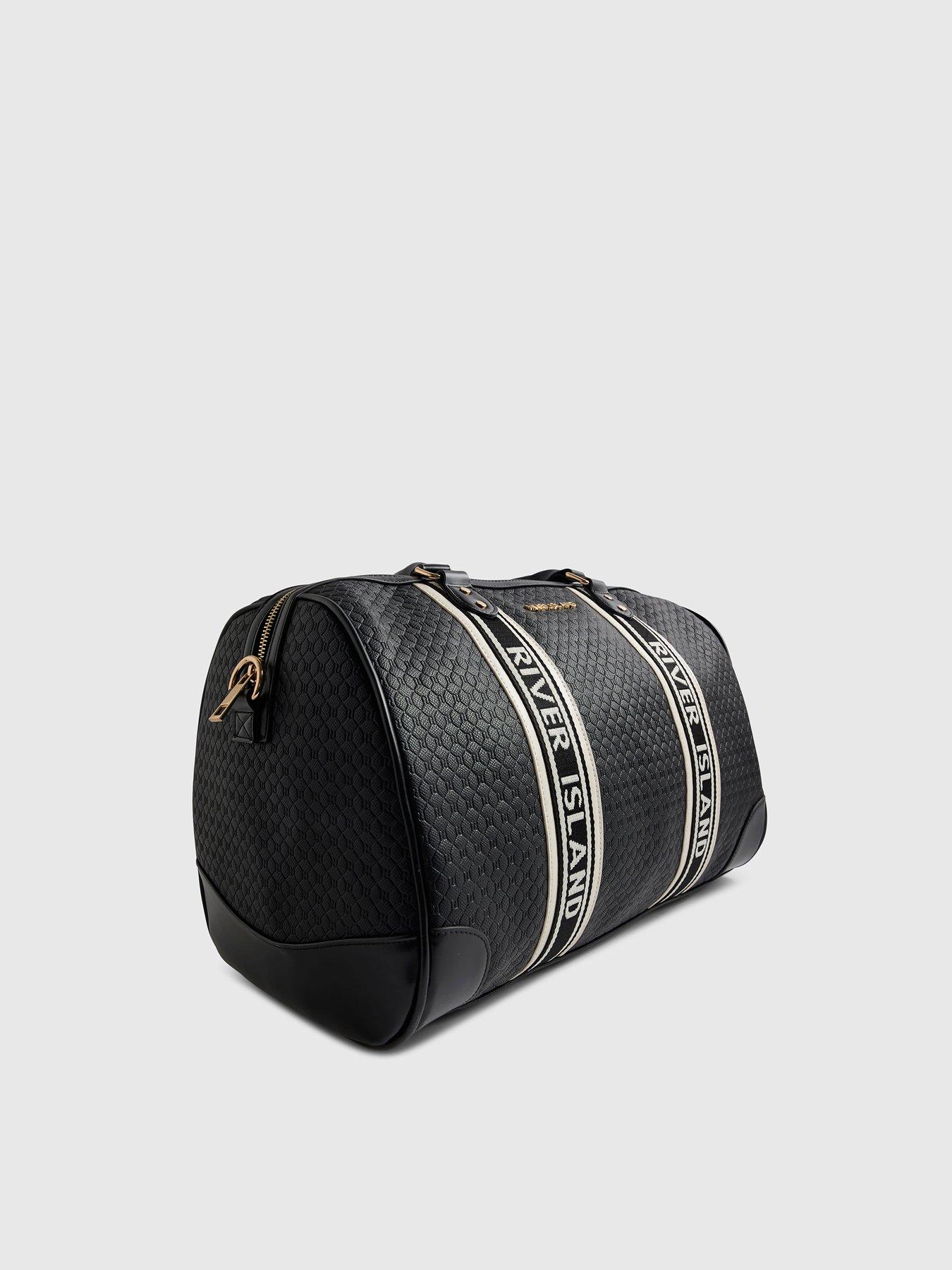 Image 4 of 4 of River Island Webbing Front Monogram Barrell Bag