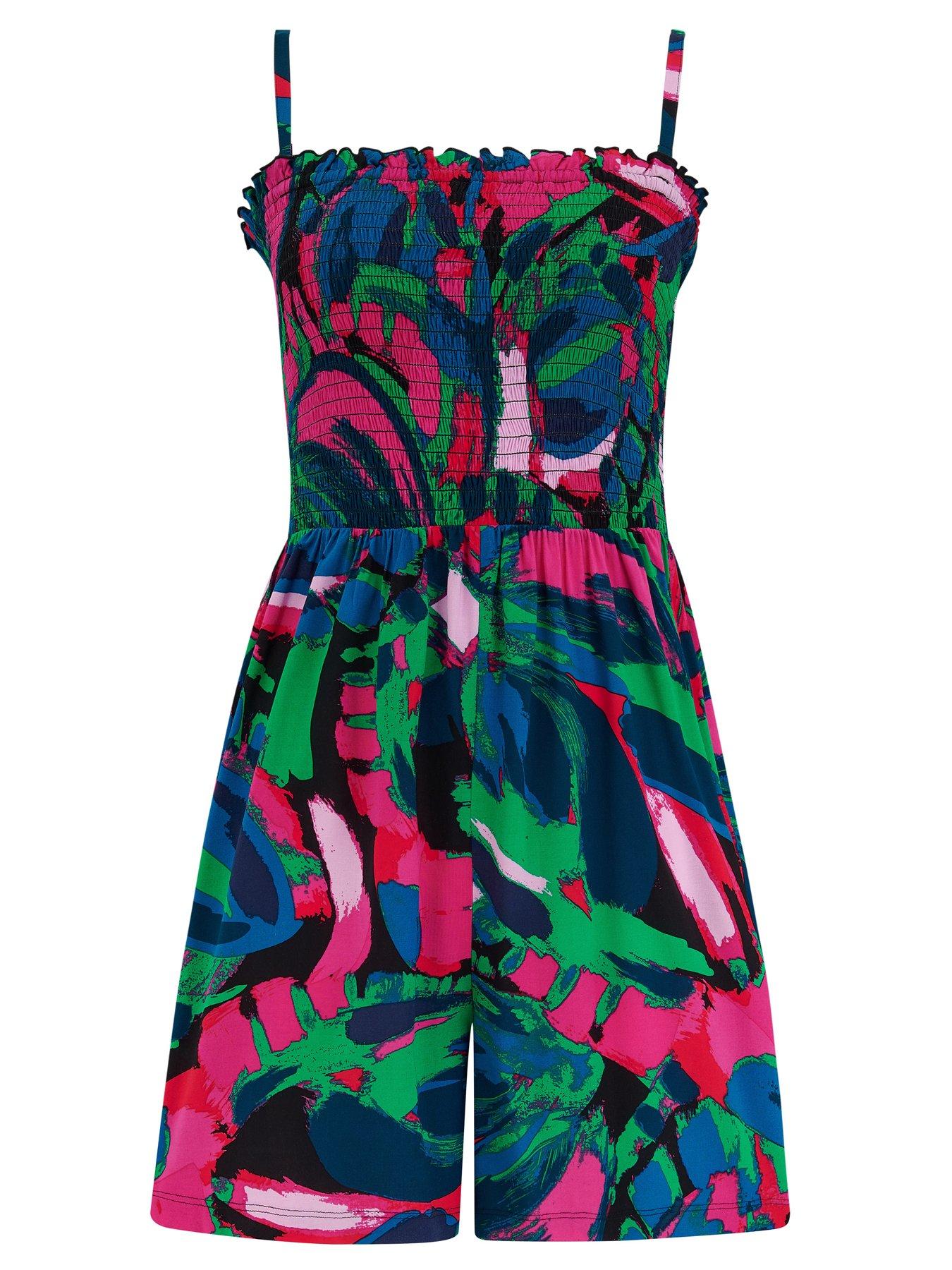 Image 3 of 4 of Pour Moi Lottie Strapless Shirred Bodice Beach Playsuit