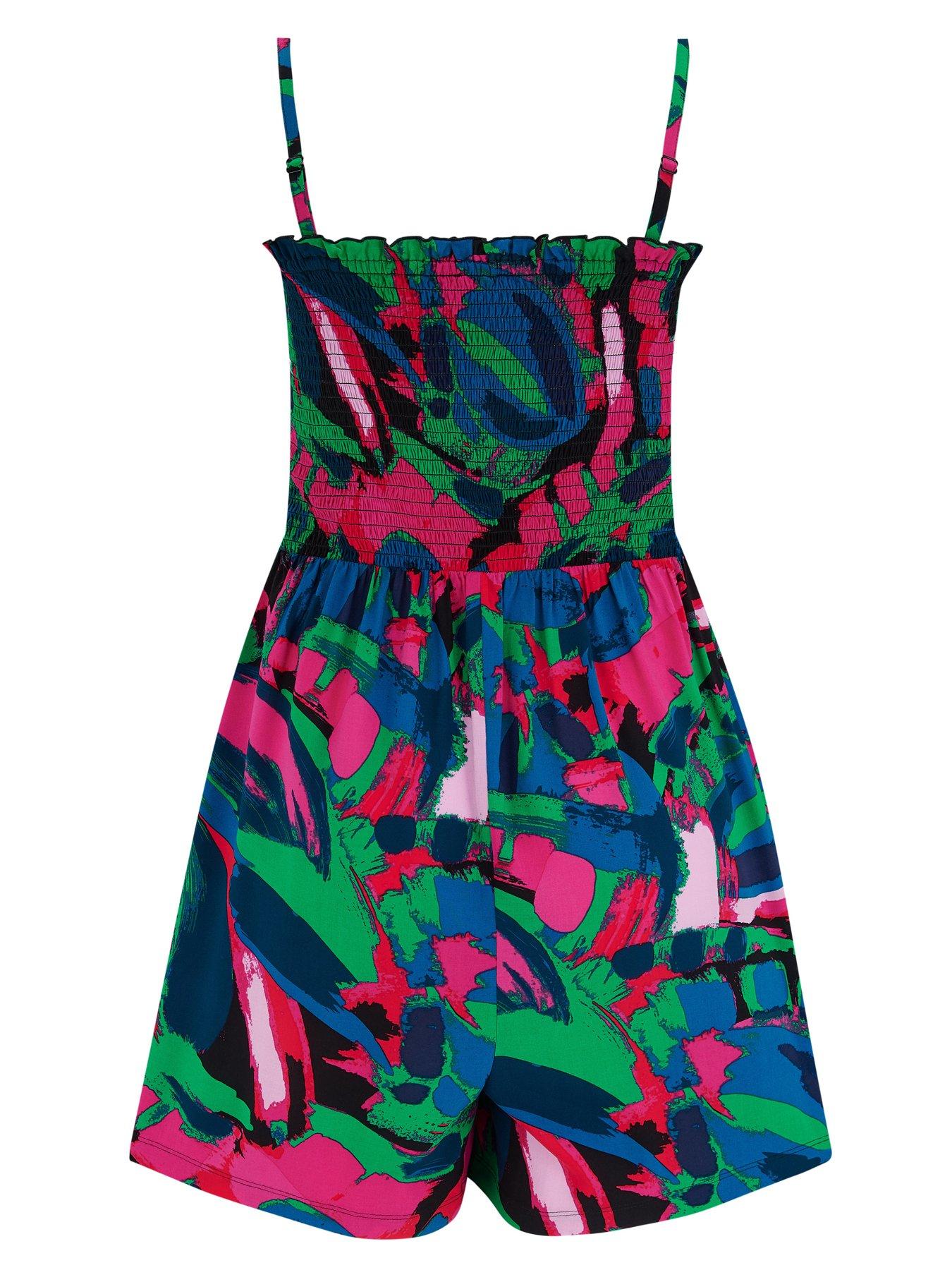 Image 4 of 4 of Pour Moi Lottie Strapless Shirred Bodice Beach Playsuit