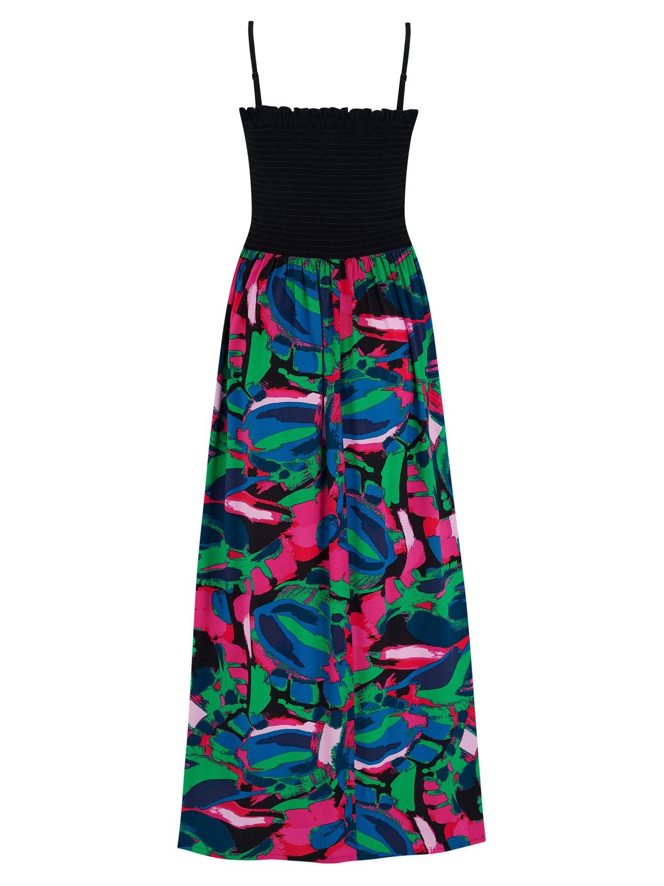 Image 4 of 4 of Pour Moi Emma Strapless Shirred Bodice Maxi Beach Dress