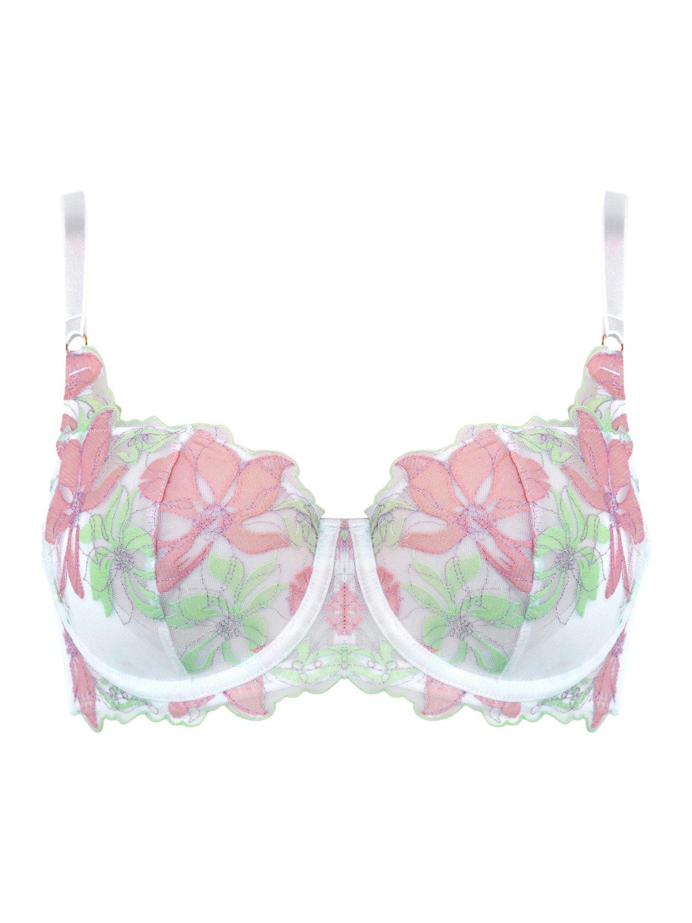 Image 3 of 4 of Pour Moi Roxanne Embroidered Non-Padded Underwired Bra B-G