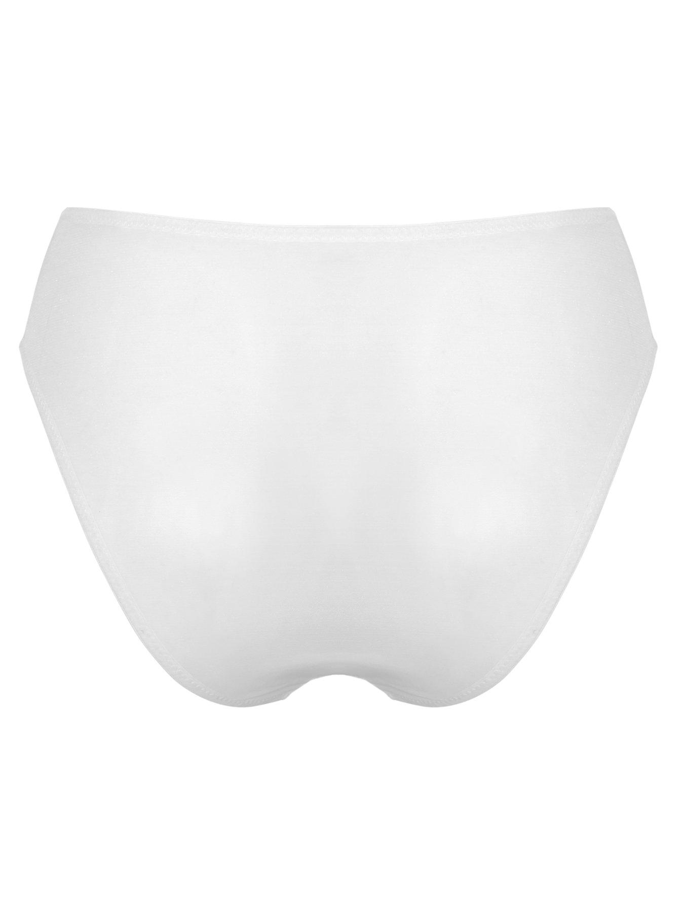 Image 4 of 4 of Pour Moi Roxanne Embroidered High Leg Mesh Brief