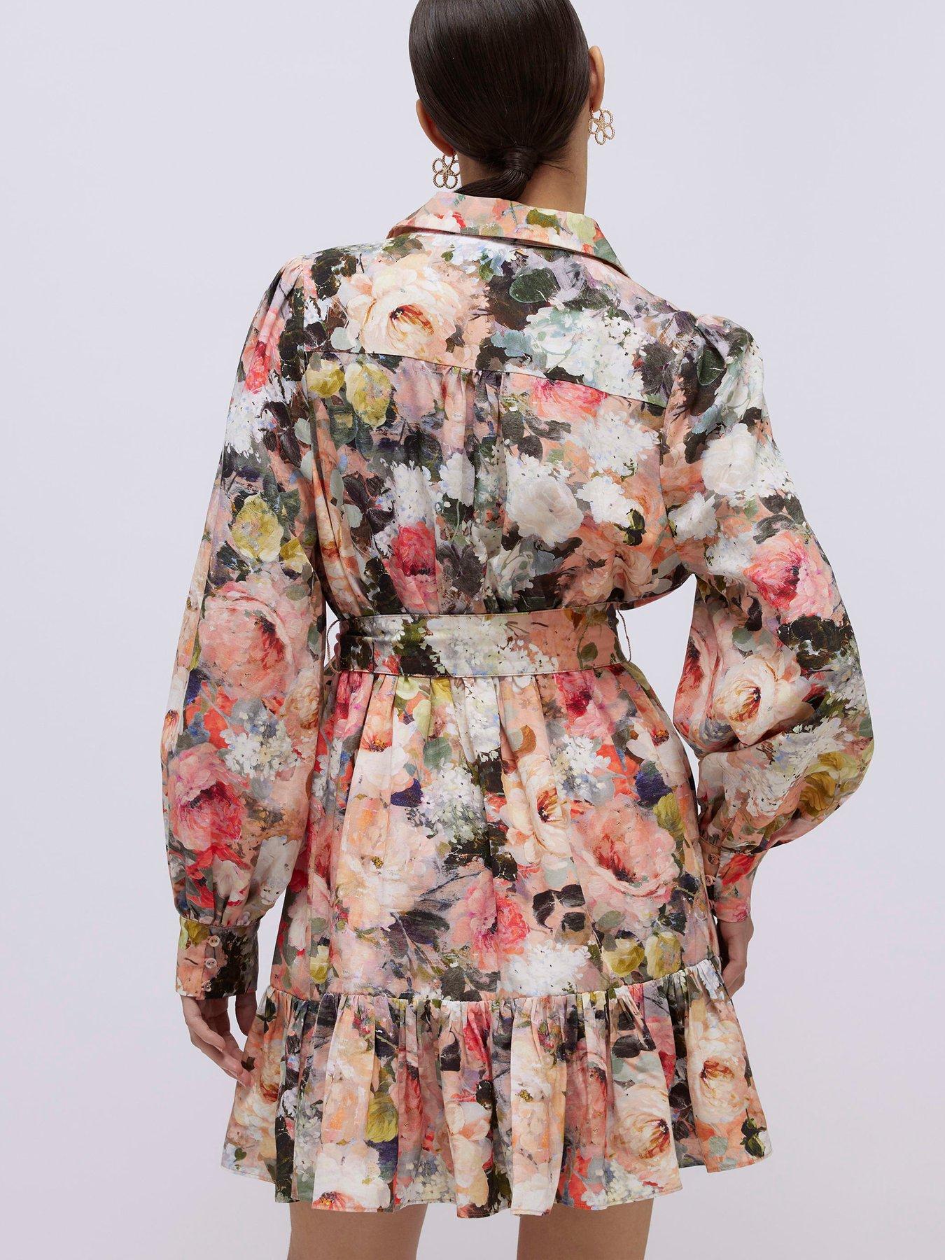 Image 2 of 4 of River Island Floral Mini Shirt Dress