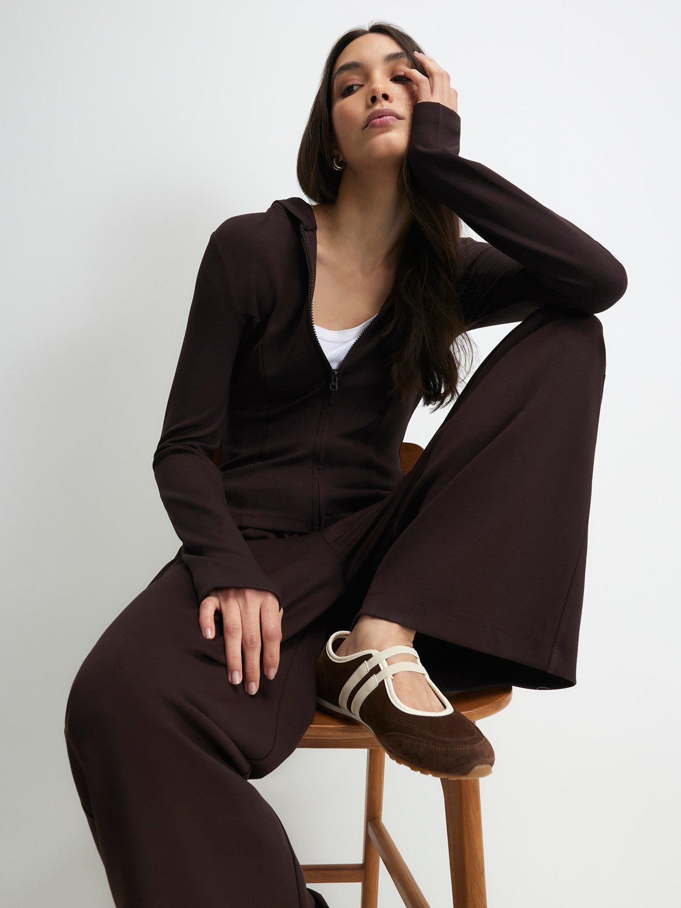 Image 1 of 4 of River Island Long Sleeve Premium Zip Through Hoodie
