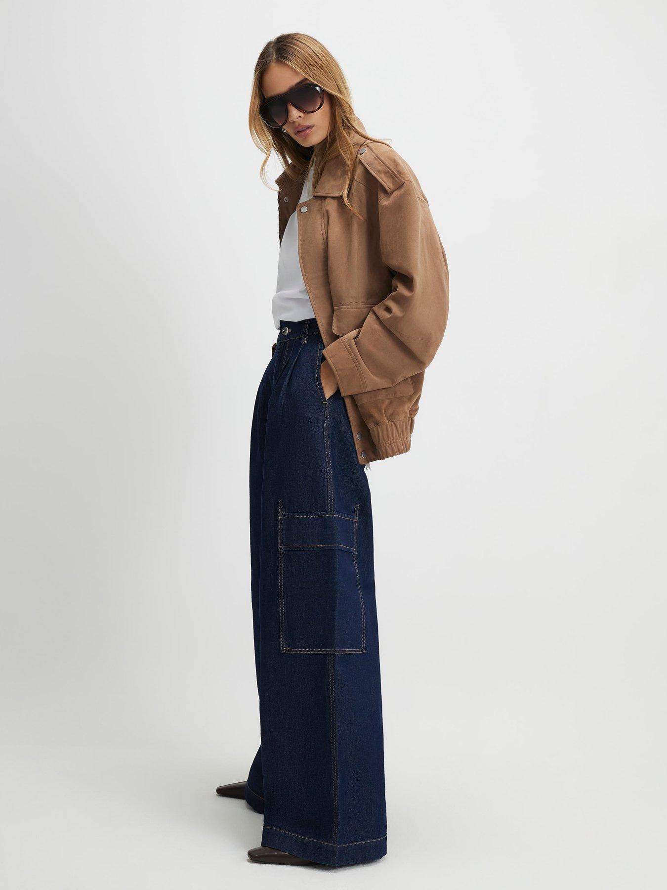 Image 4 of 4 of River Island Mid Rise Combat Baggy Jeans