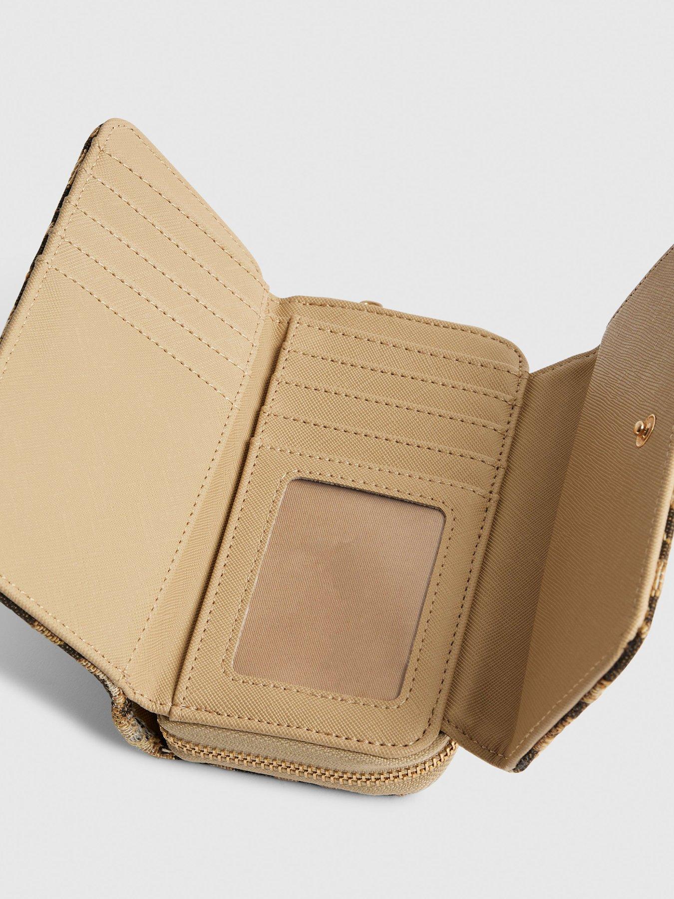 Image 4 of 5 of River Island Jacquard Leopard Print Purse - Beige